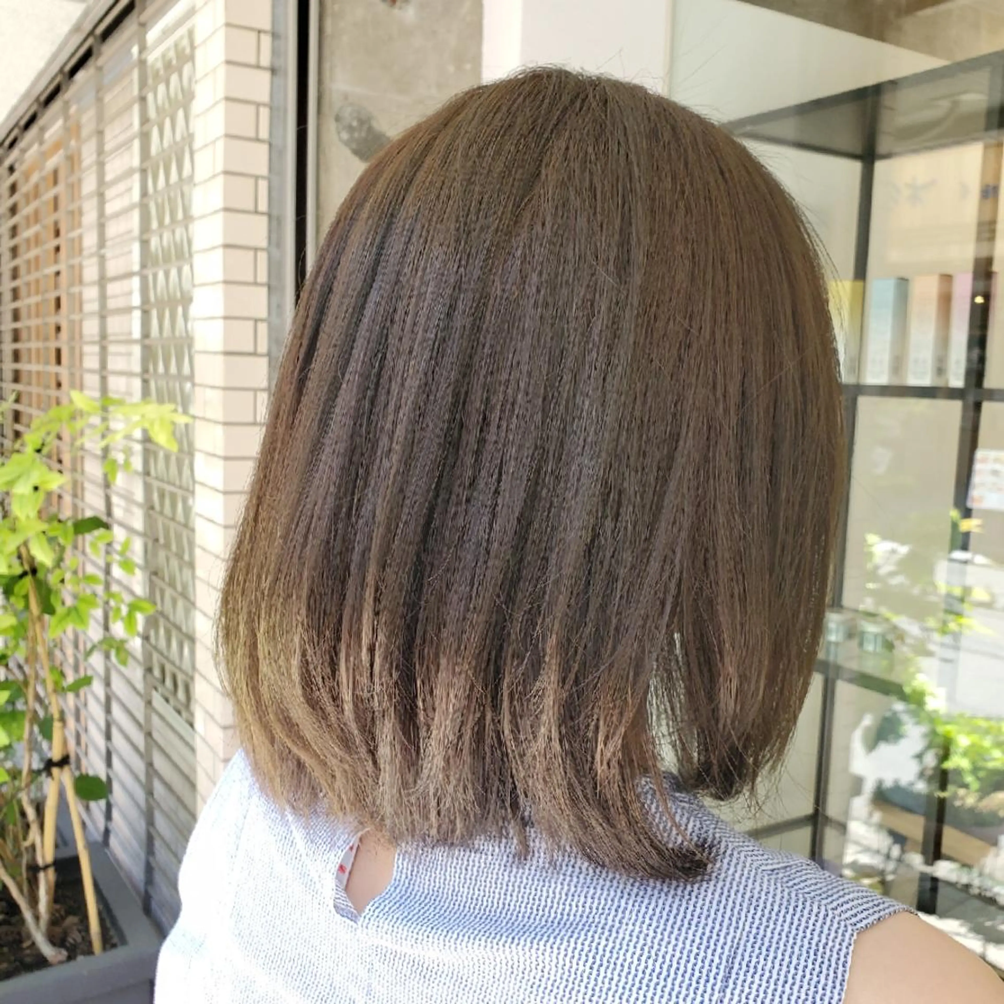 ミディアム カラー ブラウンカラー オリーブブラウン えんどう みほのヘアスタイル