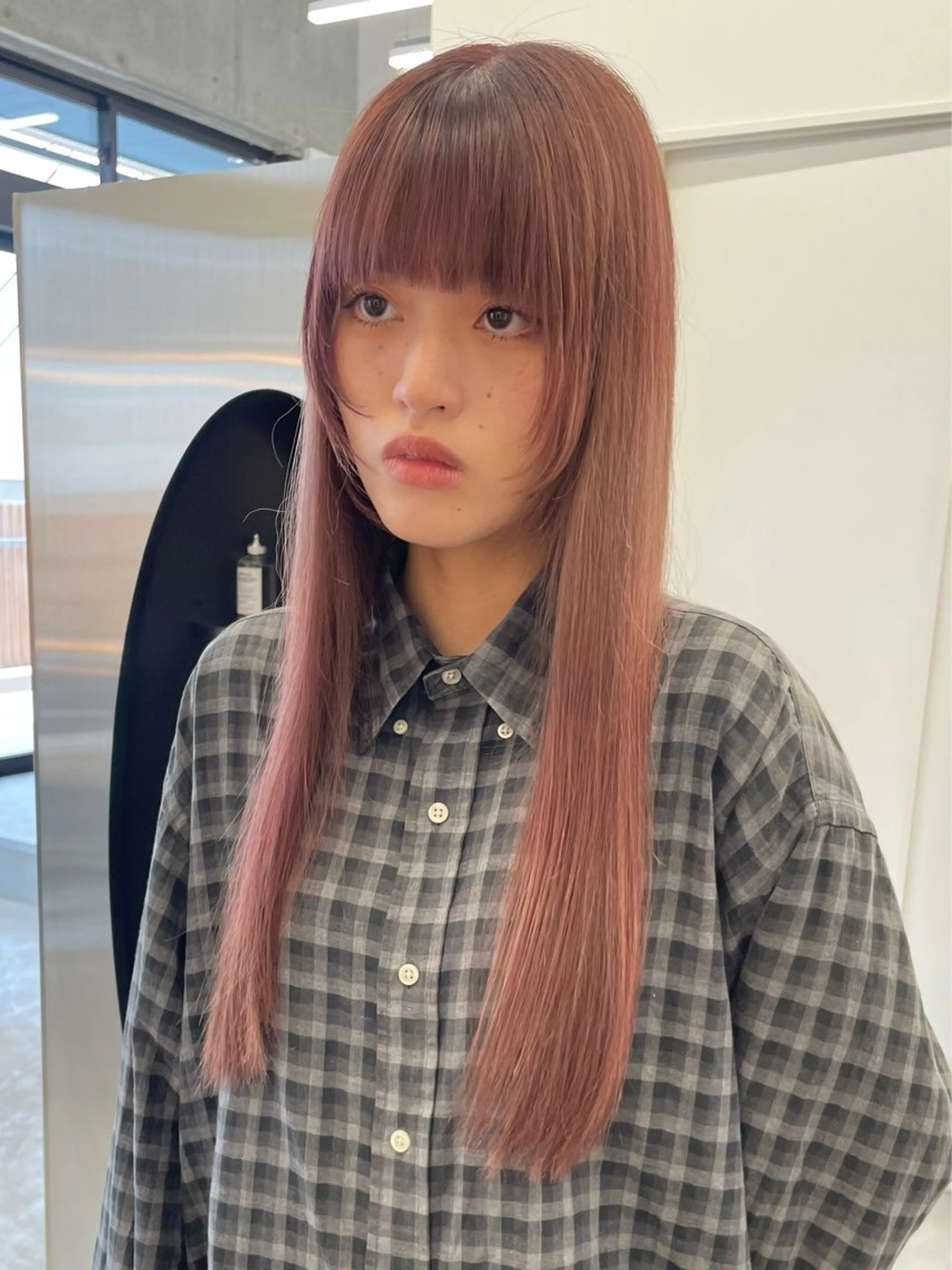 ロング カラー ブリーチ ブラウンカラー ケアブリーチ ピンクカラー ピンクブラウン 薬院浄水通/ショート /ボブ/rukaのヘアスタイル