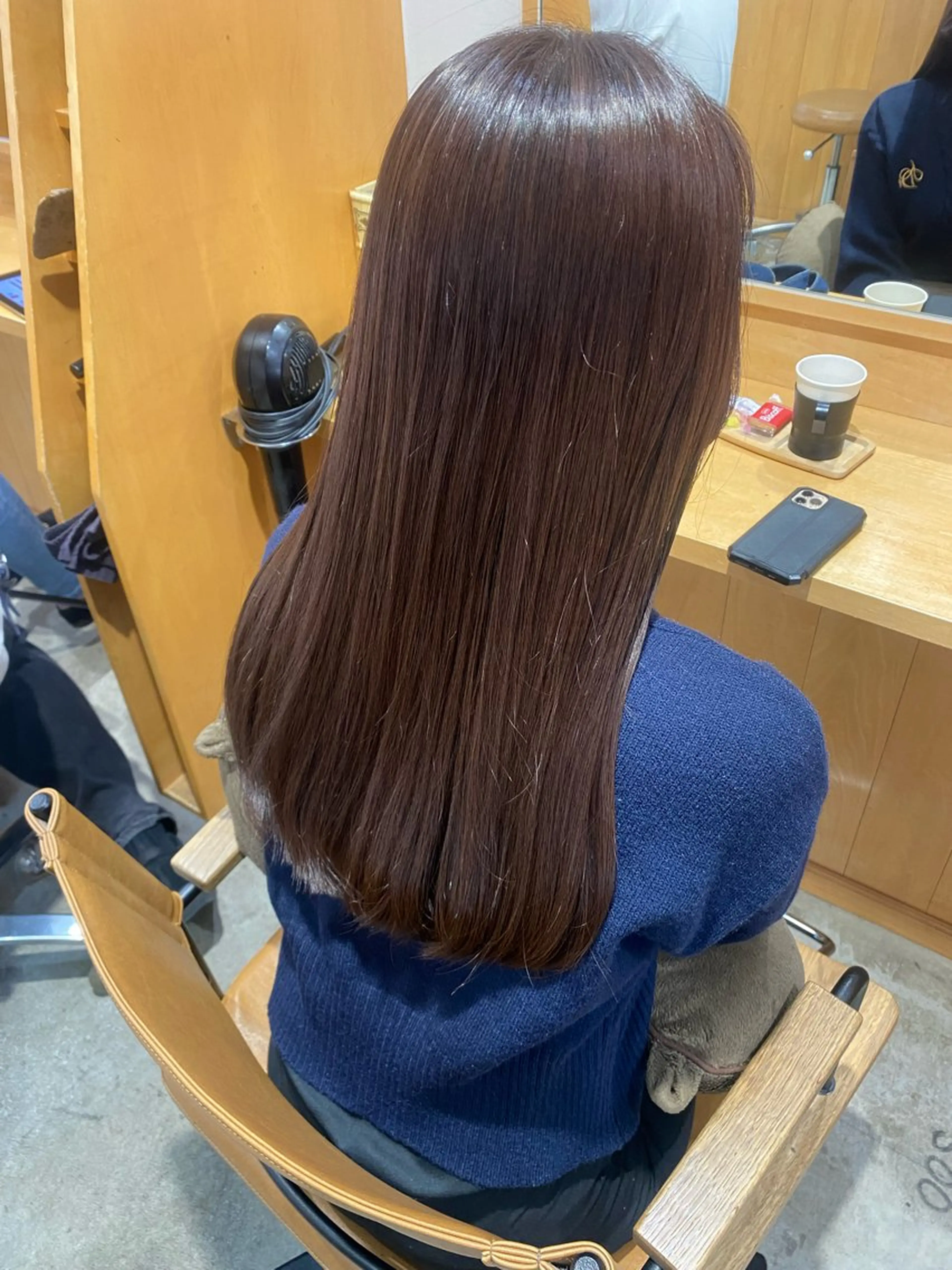 セミロング 髪質改善 トリートメント カット ヘアカラー トリートメント amphitokyo 風本朱里🐥のヘアスタイル