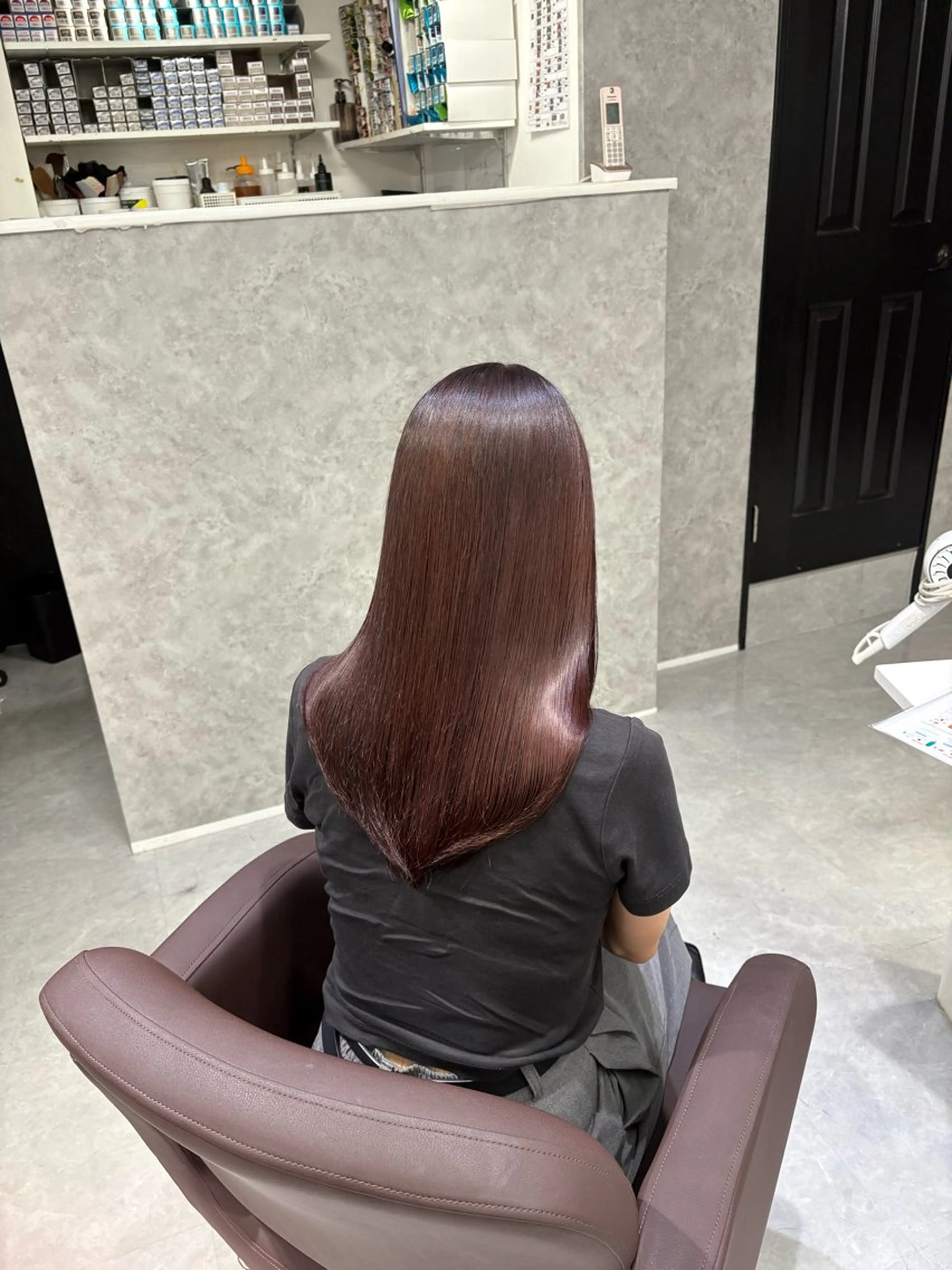 セミロング ヘアカラー トリートメント Aura 髪質改善＆韓国レイヤー所属・あい❤︎ /髪質改善/艶カラーのヘアスタイル