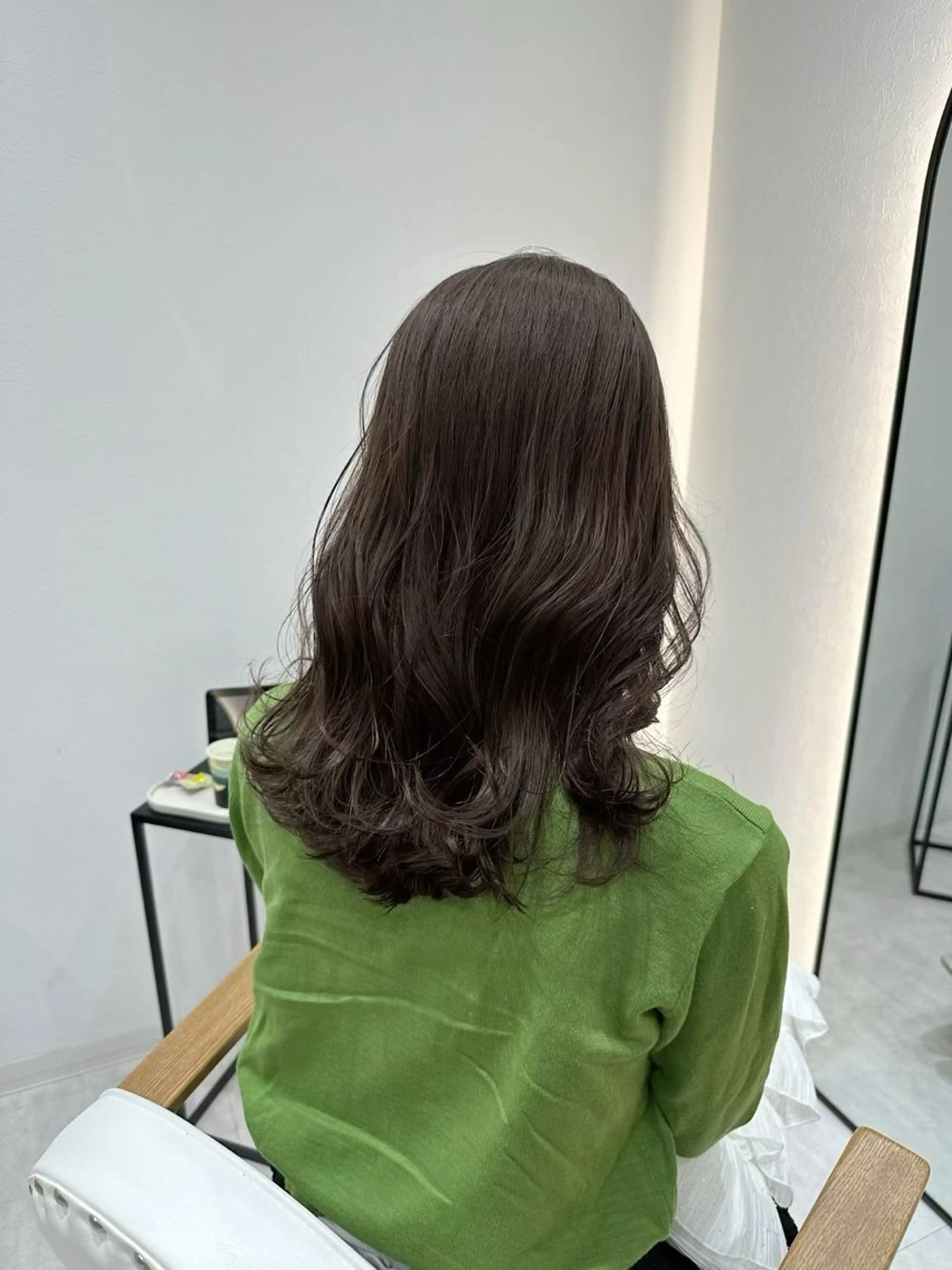 ロング カラー アッシュ ベージュカラー ブラウンカラー 透明感カラー グレージュ カット ヘアカラー トリートメント 赤み消し/オリーブ カーキ/福田れんのヘアスタイル