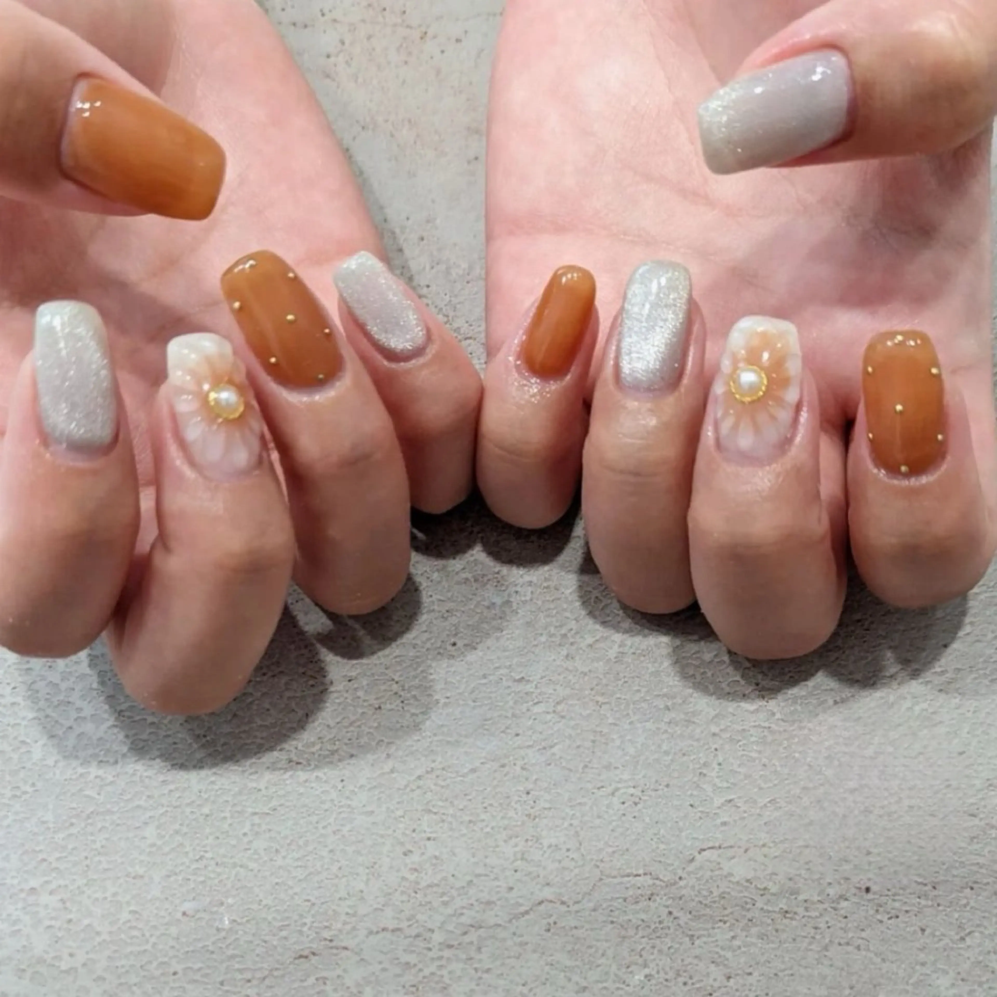 ネイル フラワーネイル 春ネイル private nailsalonのネイルデザイン