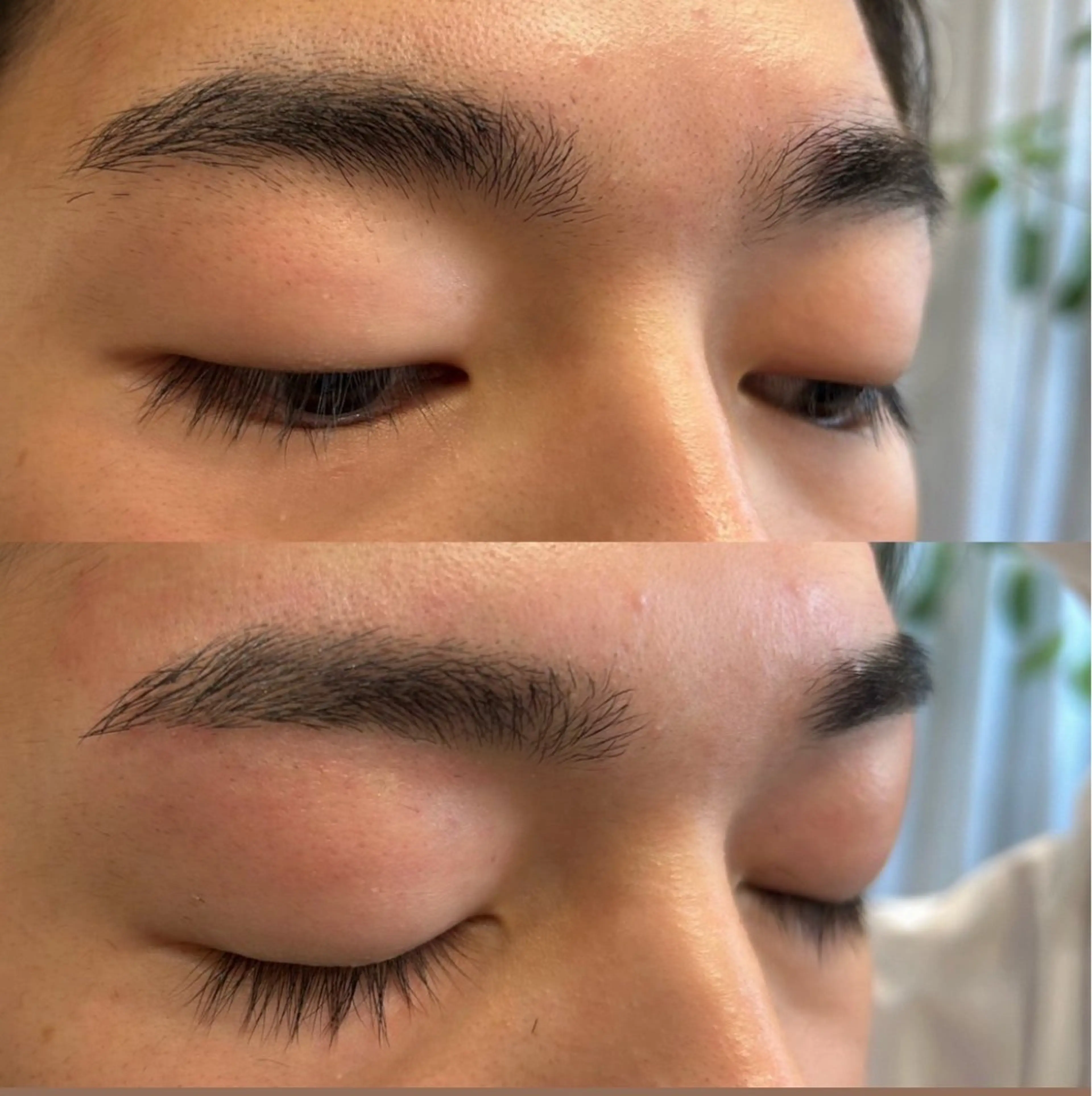 メンズ眉毛 アイブロウ ワックス シザーカットの写真