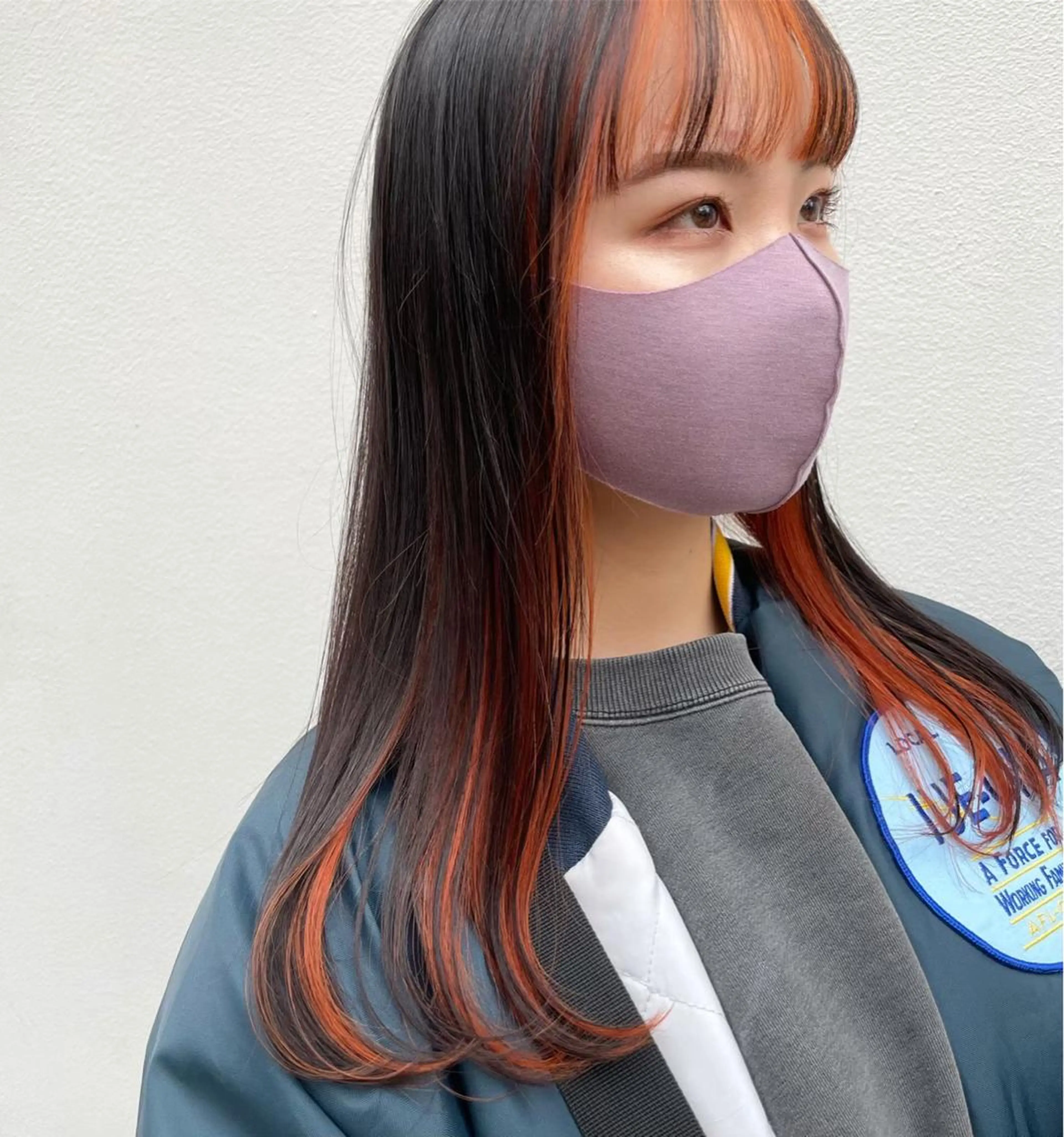 セミロング カラー ヘアカラー トリートメント GO TODAY SHAiRE SALON 原宿本店所属・ブリーチ/レイヤー ハッシュカット/河内のヘアスタイル