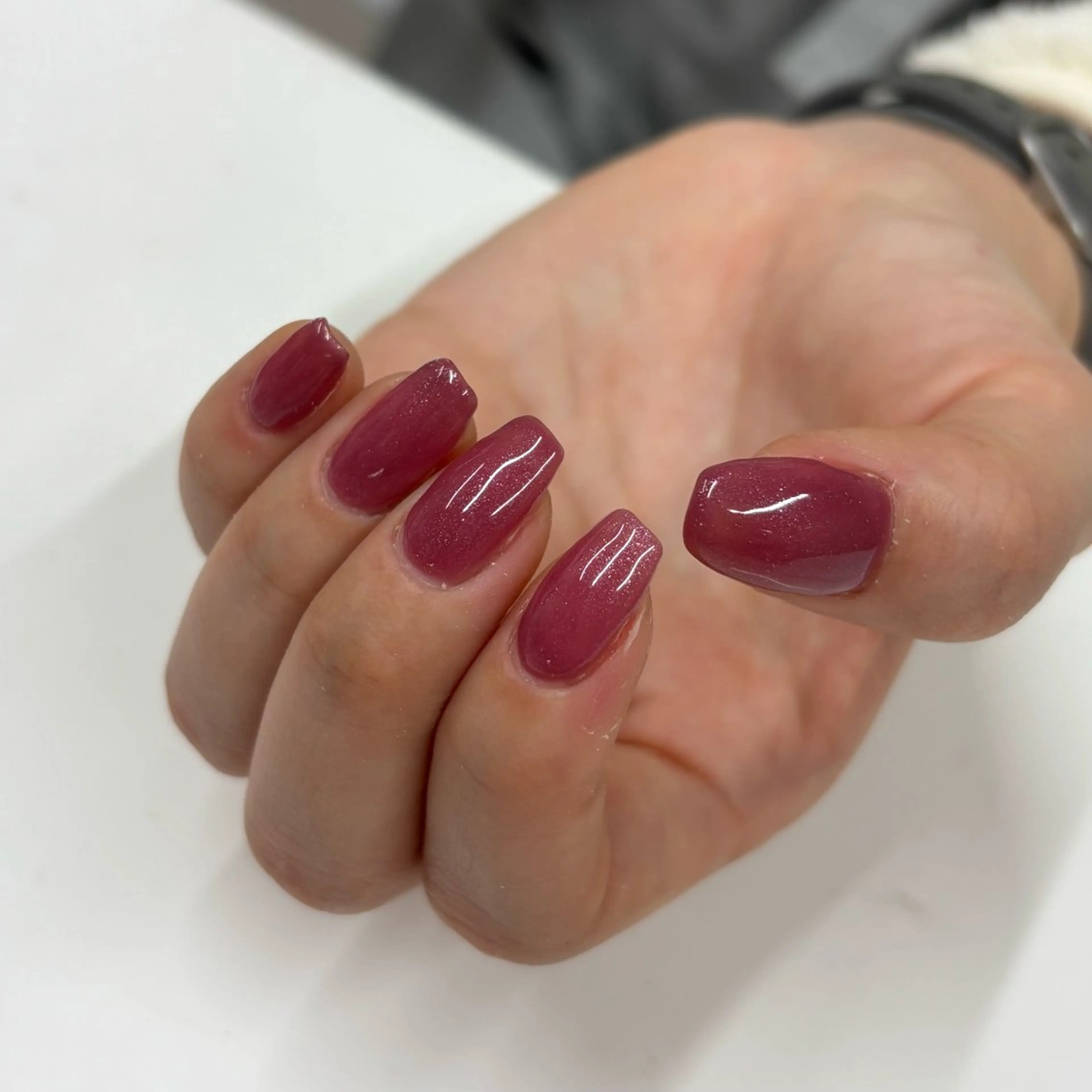 ネイル ラメ(グリッター) ワンカラーネイル ピンク bs-nail Aiのネイルデザイン
