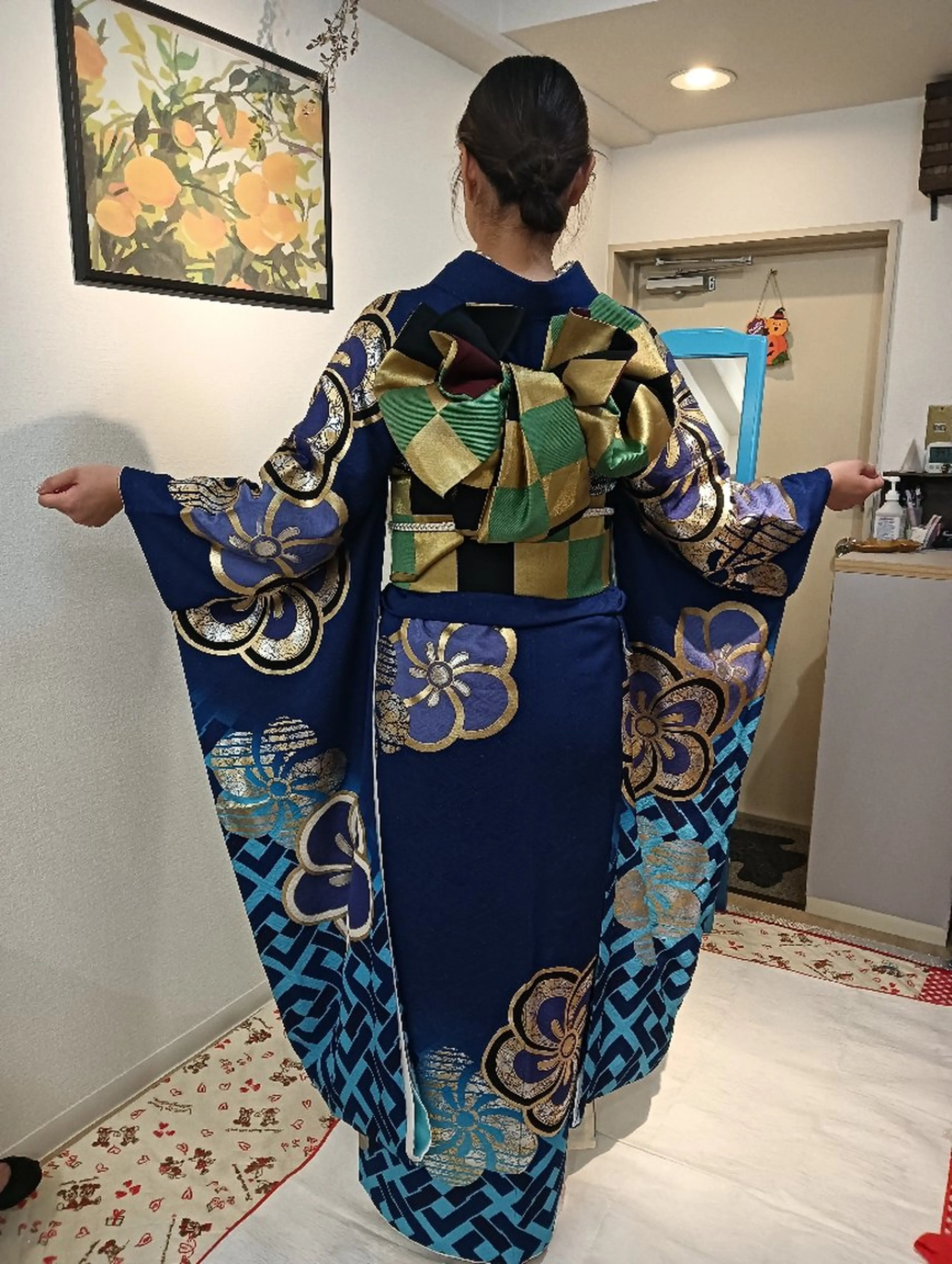 早朝／振袖着付／一度お問い合わせ下さい／レンタル不可／補足説明をご覧下さいの写真