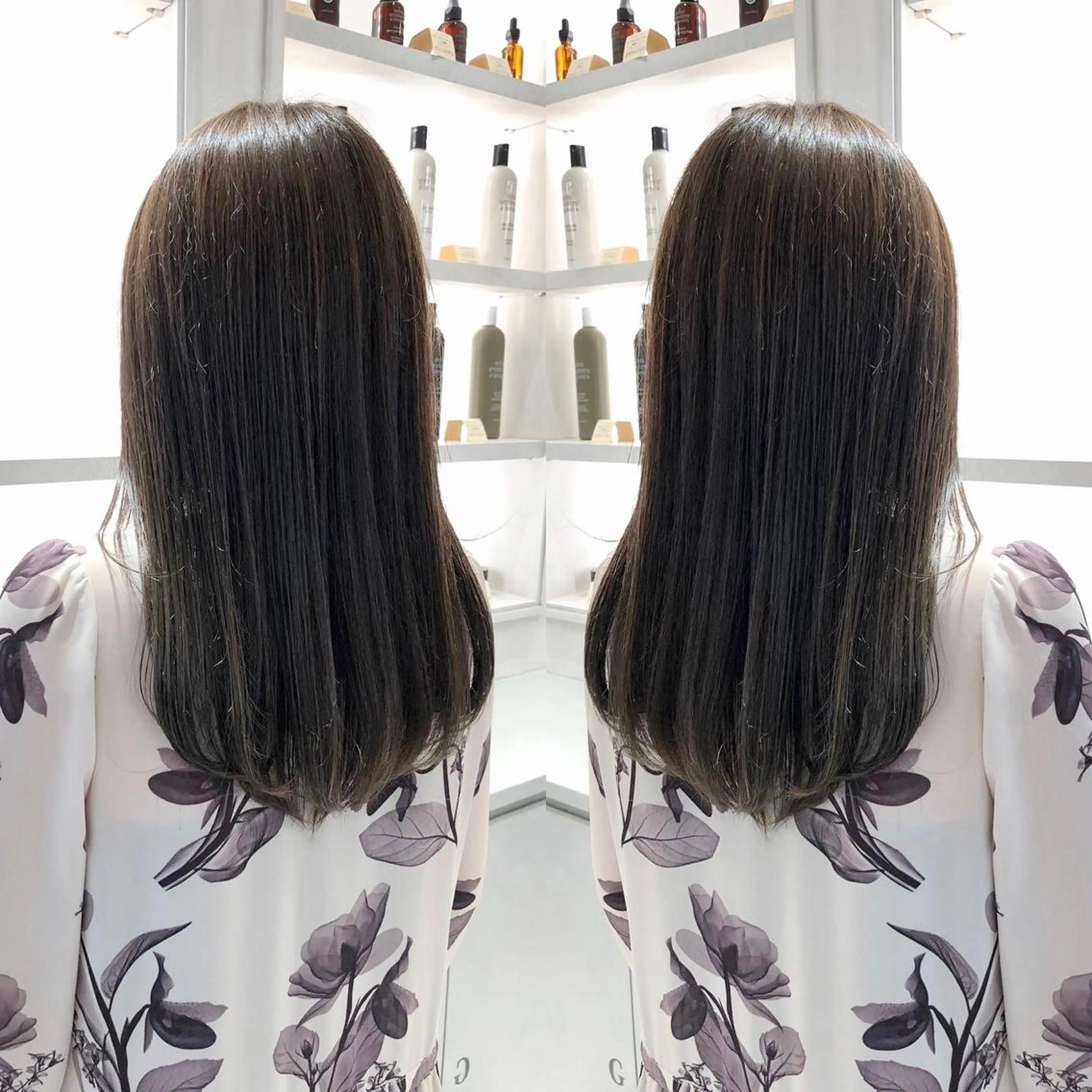 セミロング カラー カット ヘアカラー トリートメント 天野 涼のヘアスタイル