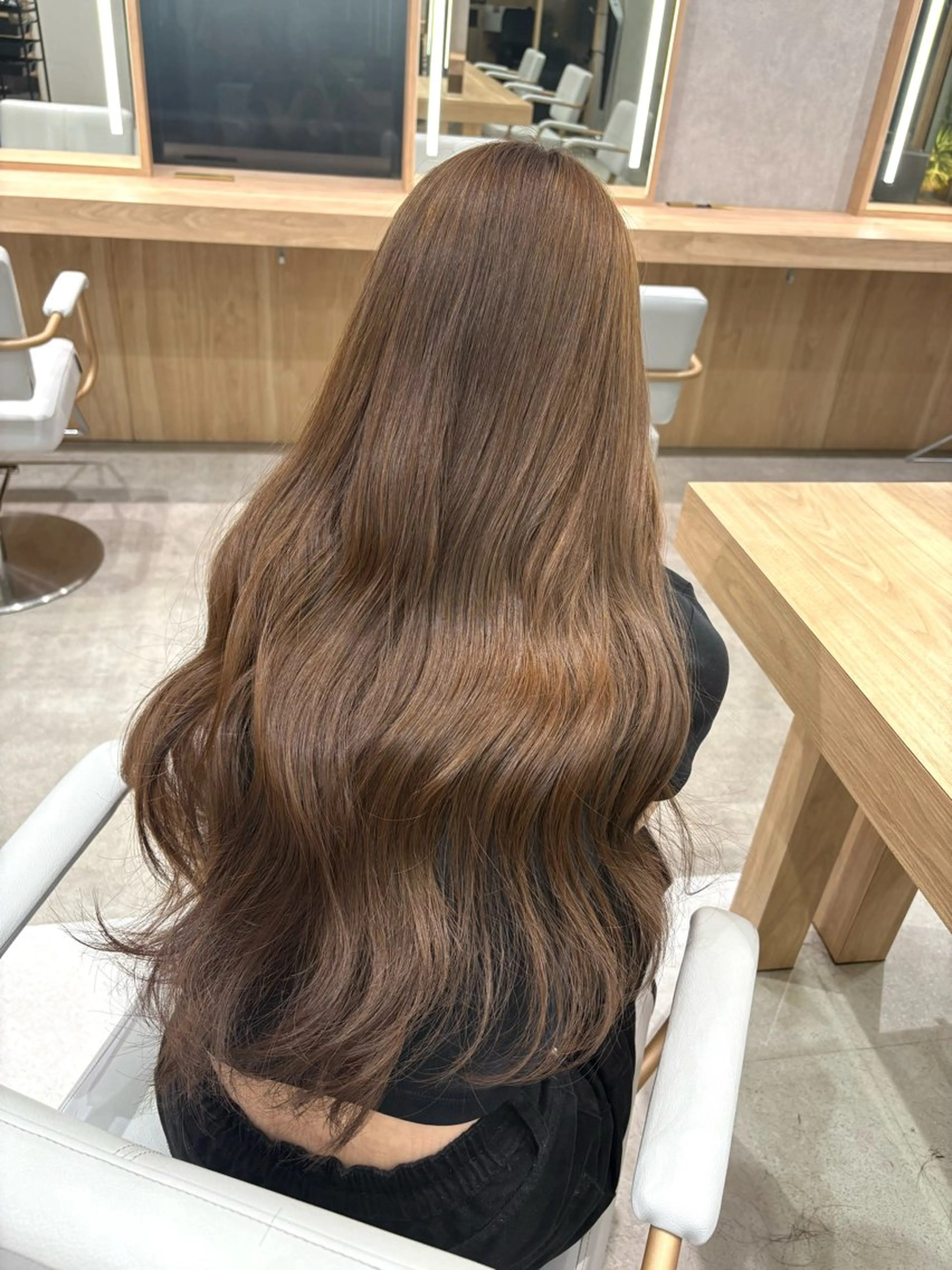 ロング ヘアカラー トリートメント ブリーチなしカラー/ 縮毛矯正🍓kaeのヘアスタイル
