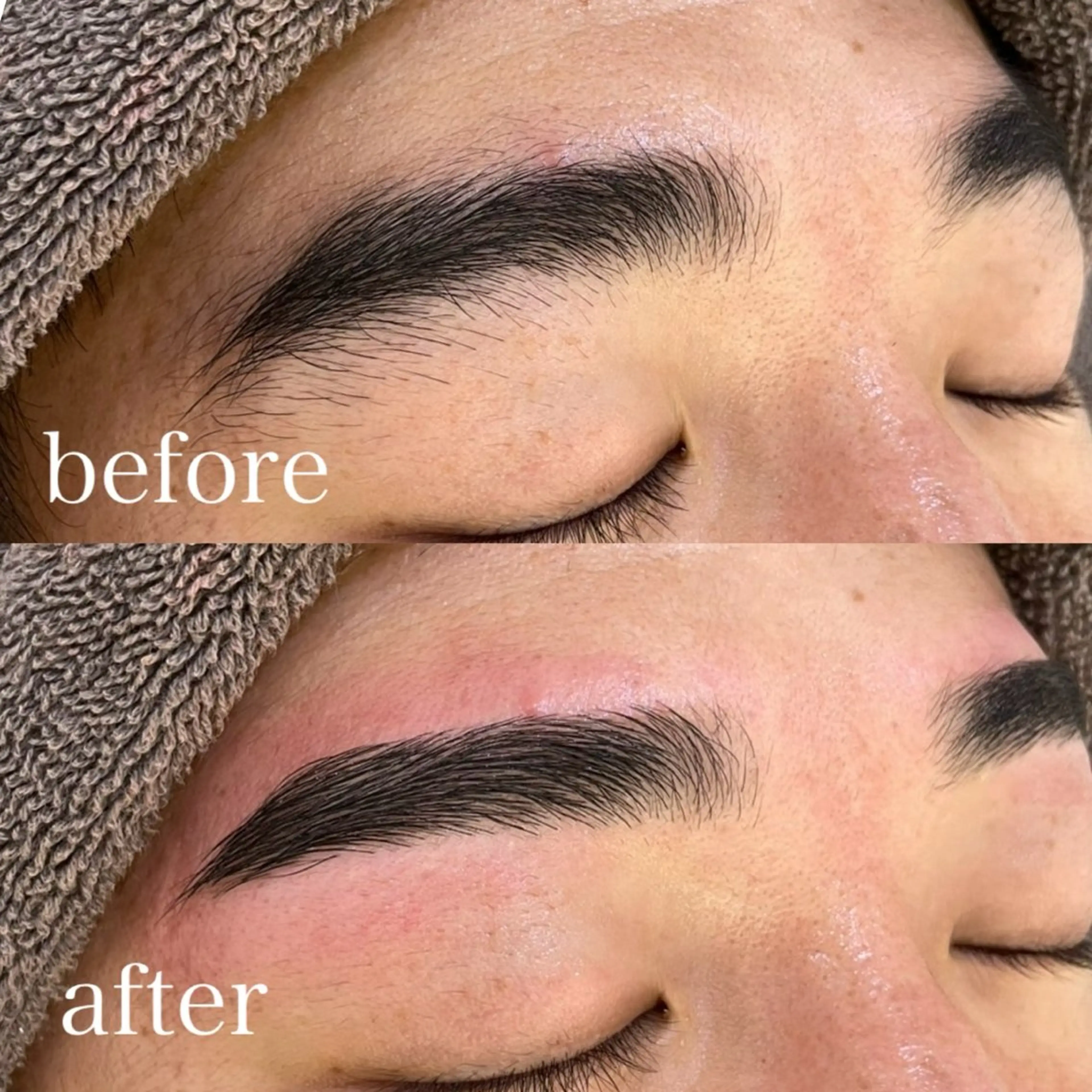 メンズ アイブロウ ワックス脱毛 眉カット レイヤーカット🐺 ヒナ🩶のヘアスタイル