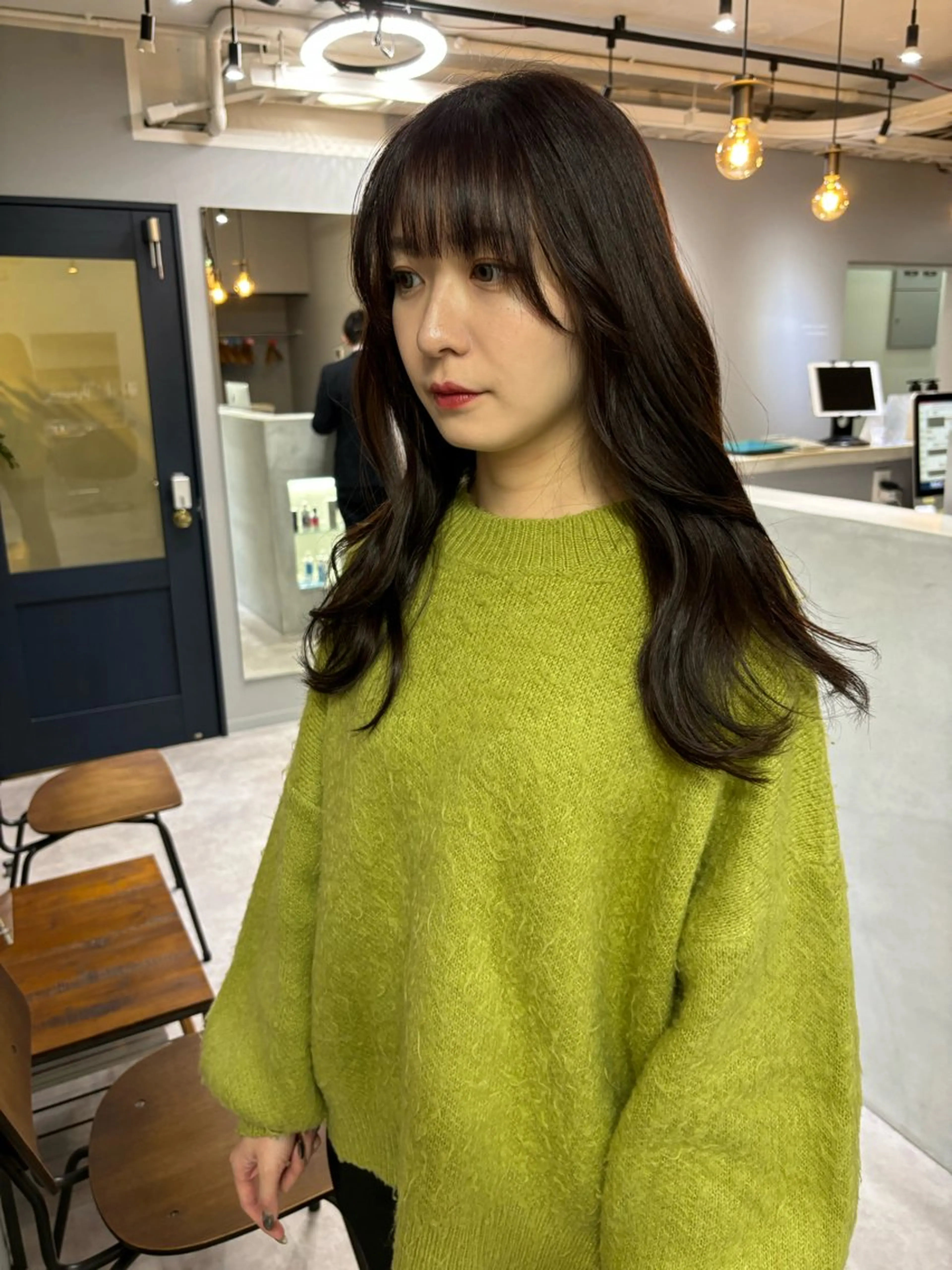 セミロング カラー パープルカラー きよはらちさき🍑 柔らかカラー🌱🫧のヘアスタイル