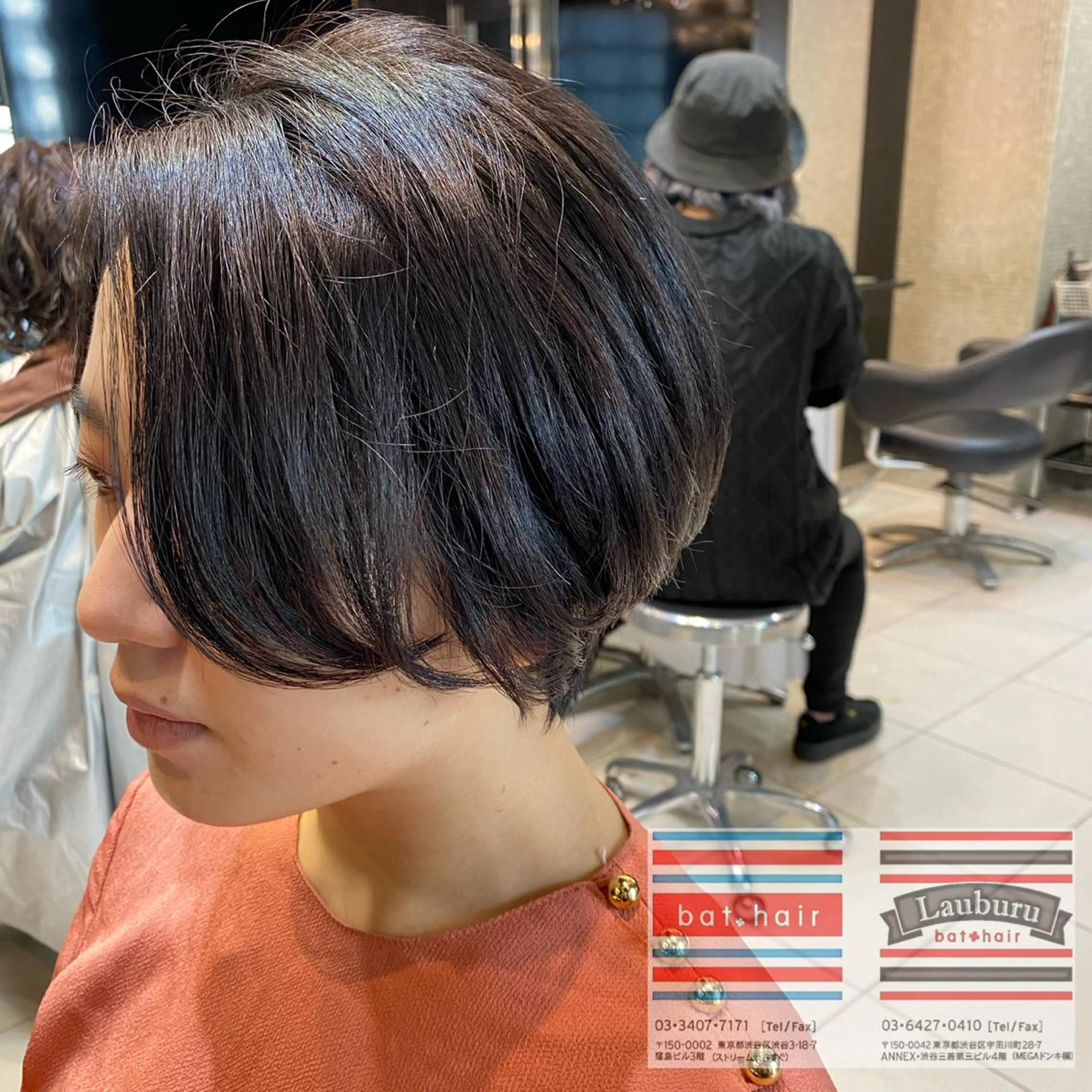 ショート カラー パーマ カット ヘアカラー Lauburu渋谷 officialのヘアスタイル