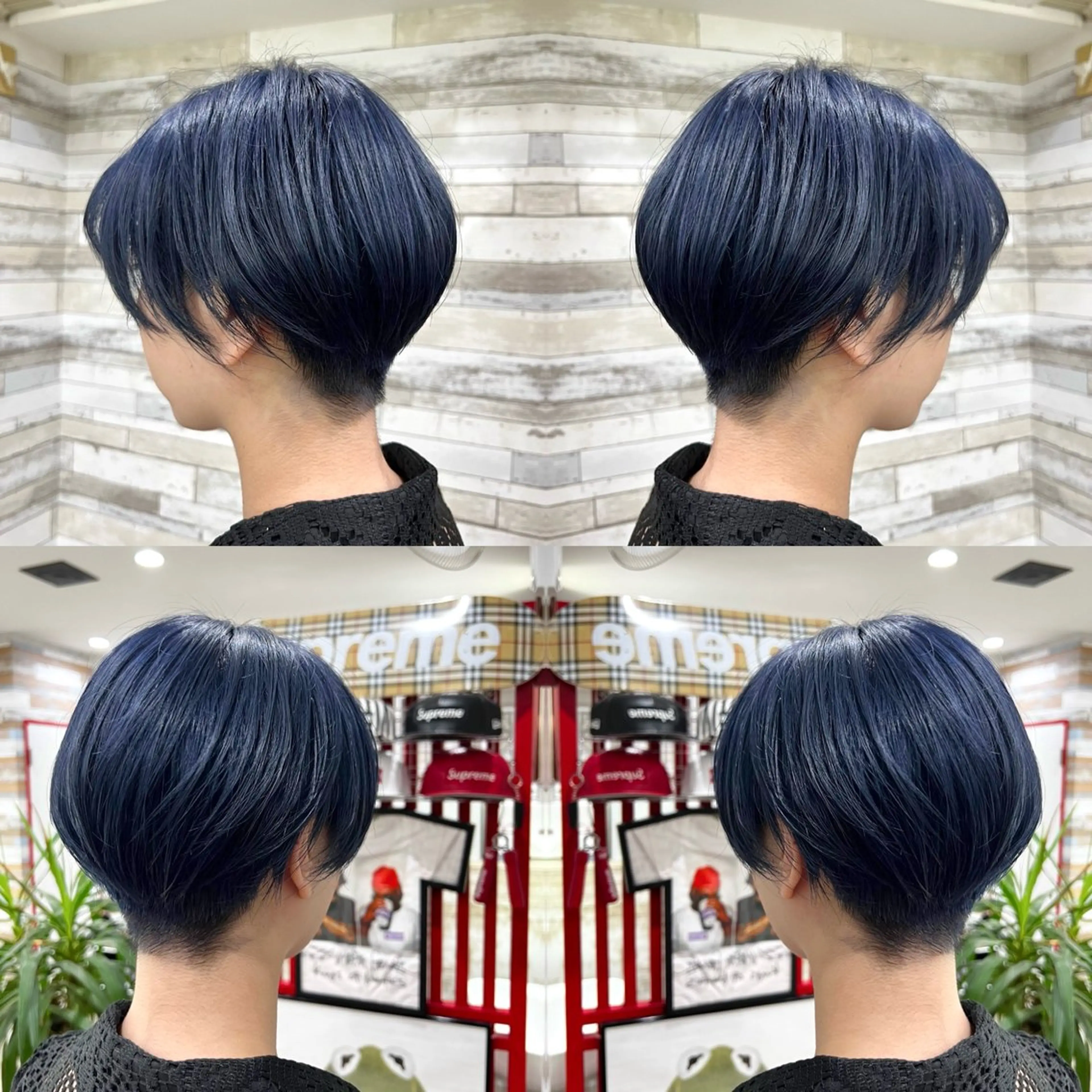 ショート カラー カット ヘアカラー トリートメント "PEPPU "所属・派手髪、透明感カラー ショートヘアShinのヘアスタイル