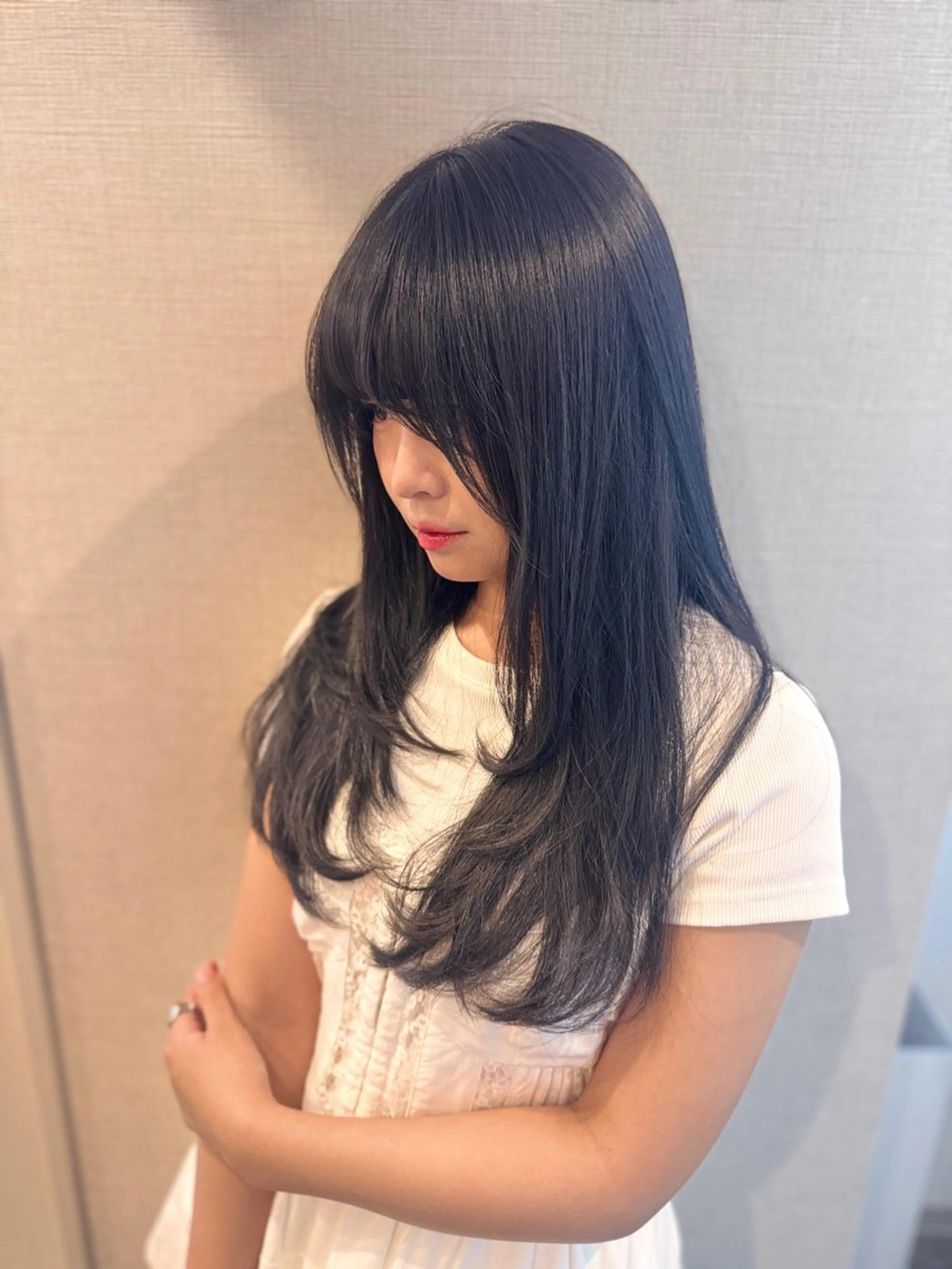 セミロング レイヤーカット NANAMI/海外風 レイヤー/カラーのヘアスタイル