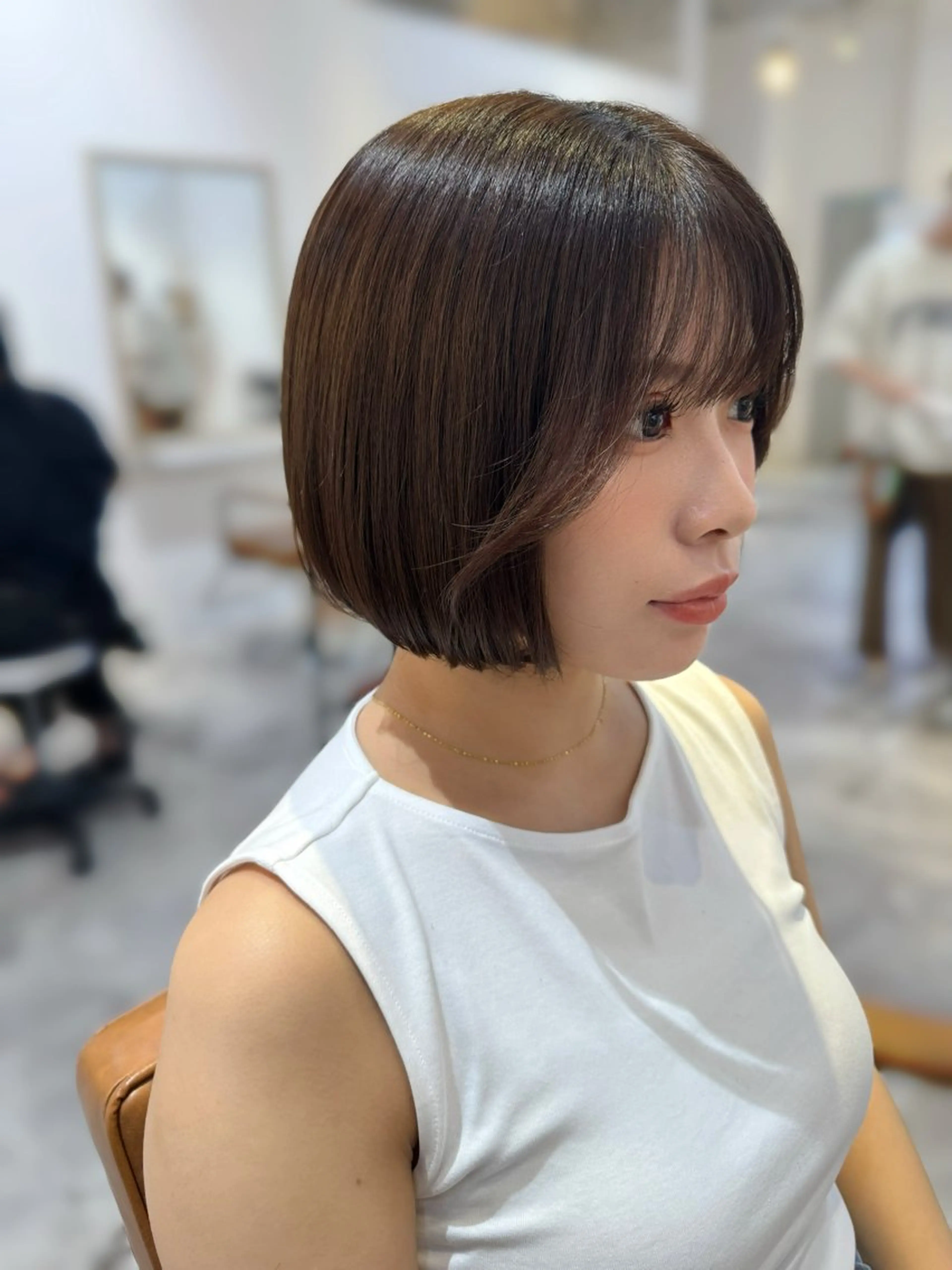 ミディアム カット 赤み無し柔らかカラー 【梅田】madokaのヘアスタイル