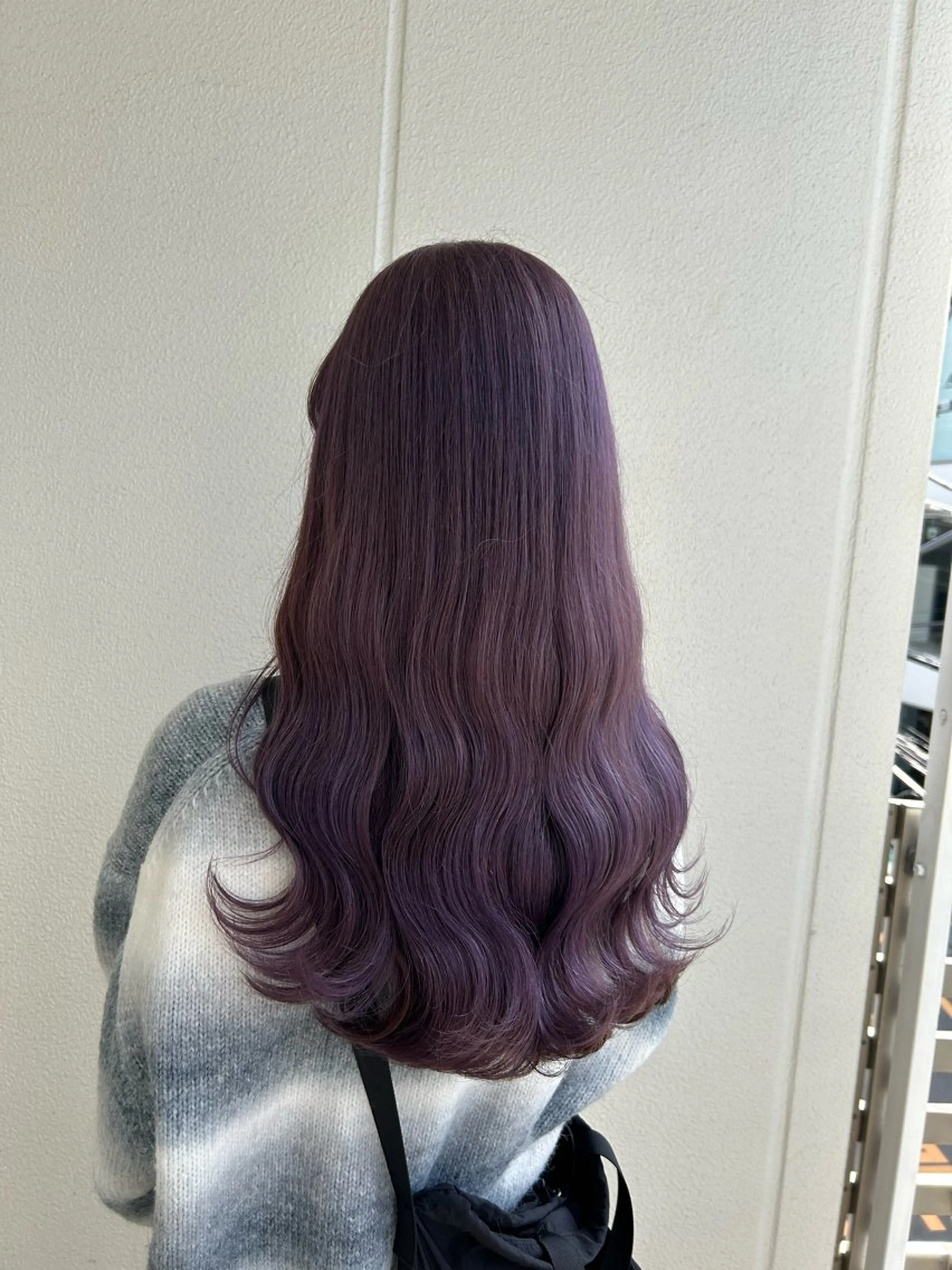 ロング カラー ヘアアレンジ ラベンダーカラー 《暖色/韓国レイヤー 》🇰🇷桑原ユキネのヘアスタイル