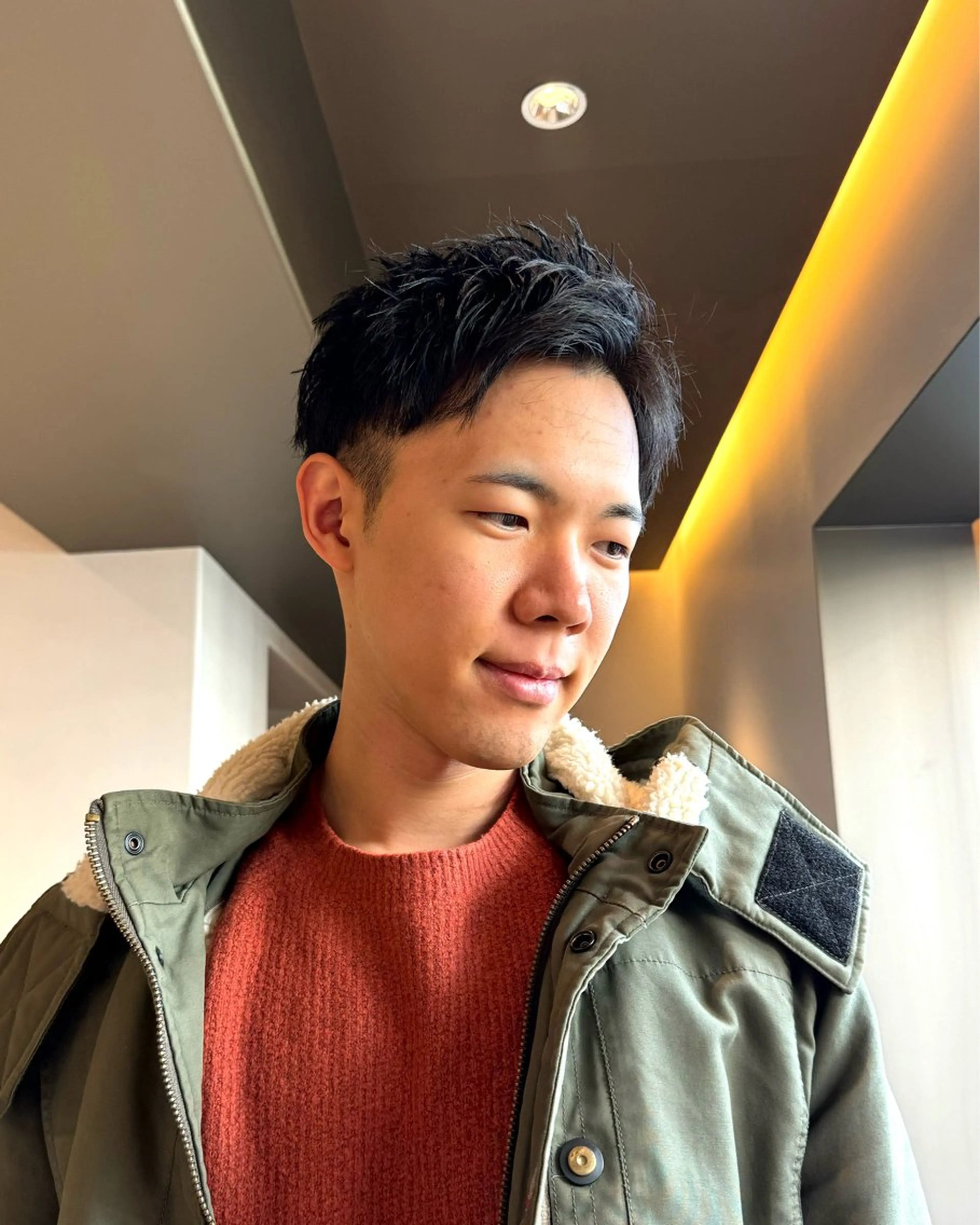 メンズ ビジネス メンズベリーショート カット スパイキーショート 大人パーマ 丸山のヘアスタイル