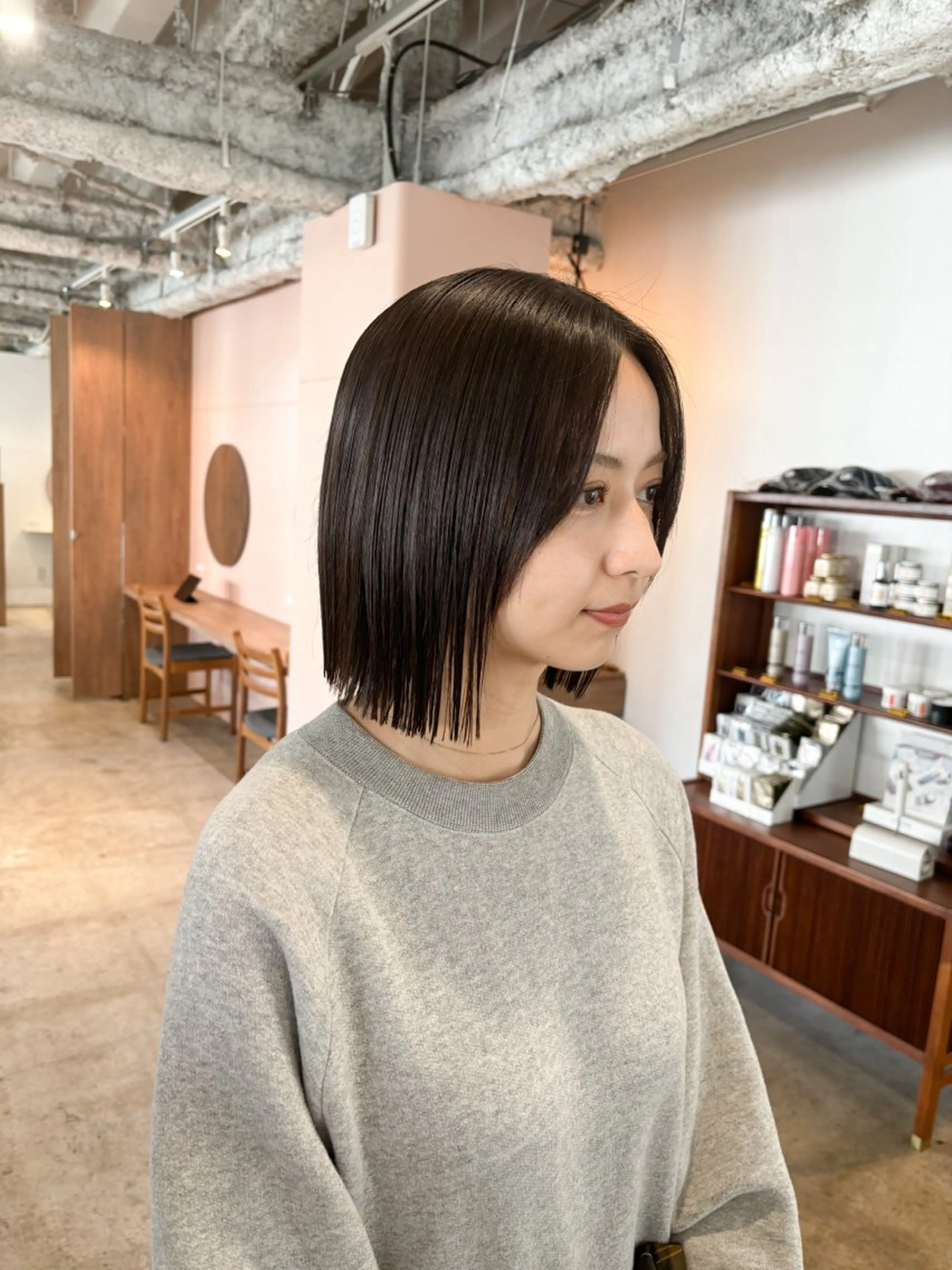 ショート カラー アッシュ ボブ カット ヘアカラー トリートメント Takuma✨中目 ショート　ボブのヘアスタイル