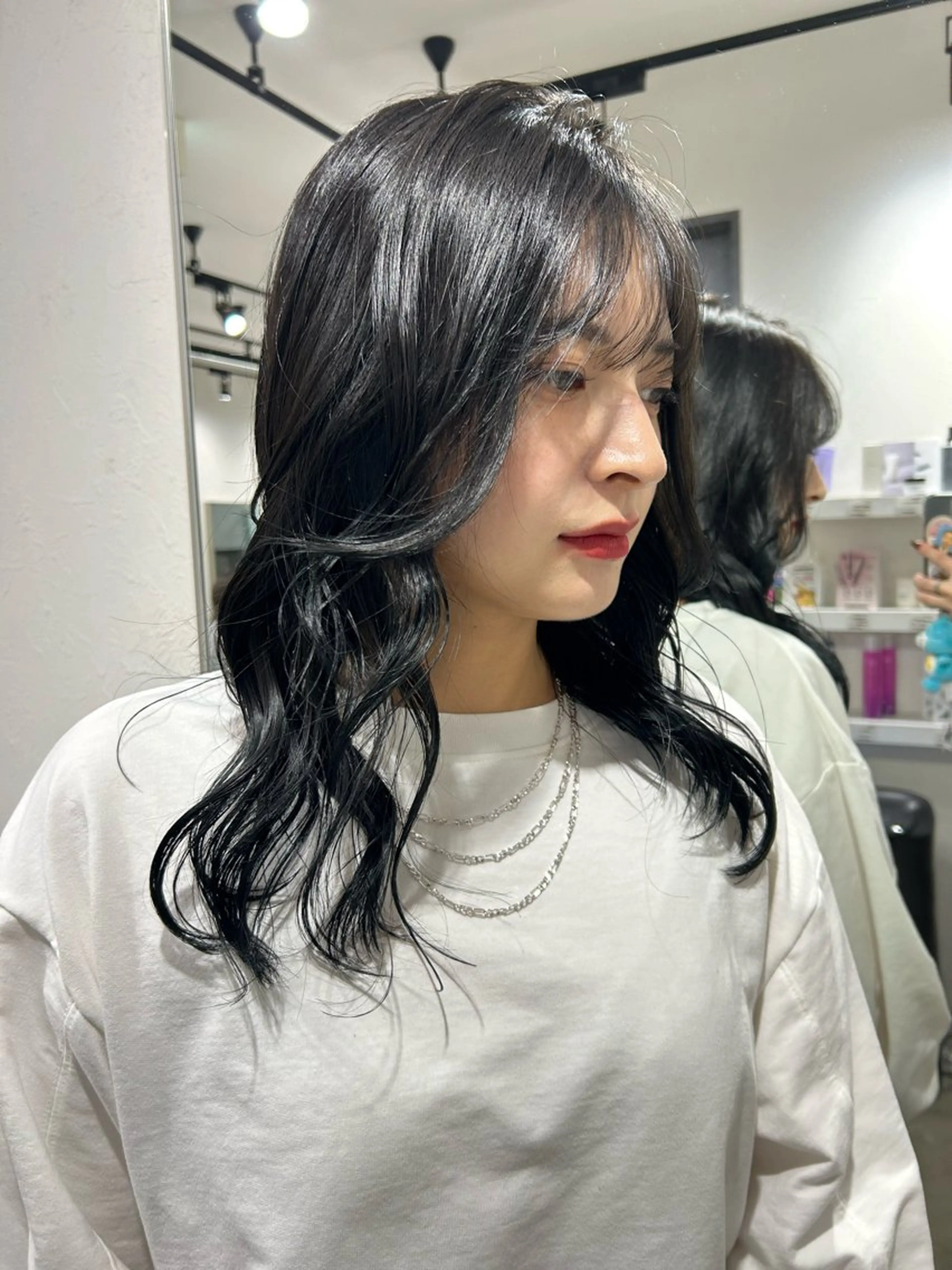 ロング カット ヘアカラー 艶カラー/レイヤー /メンズ/マツエクのヘアスタイル