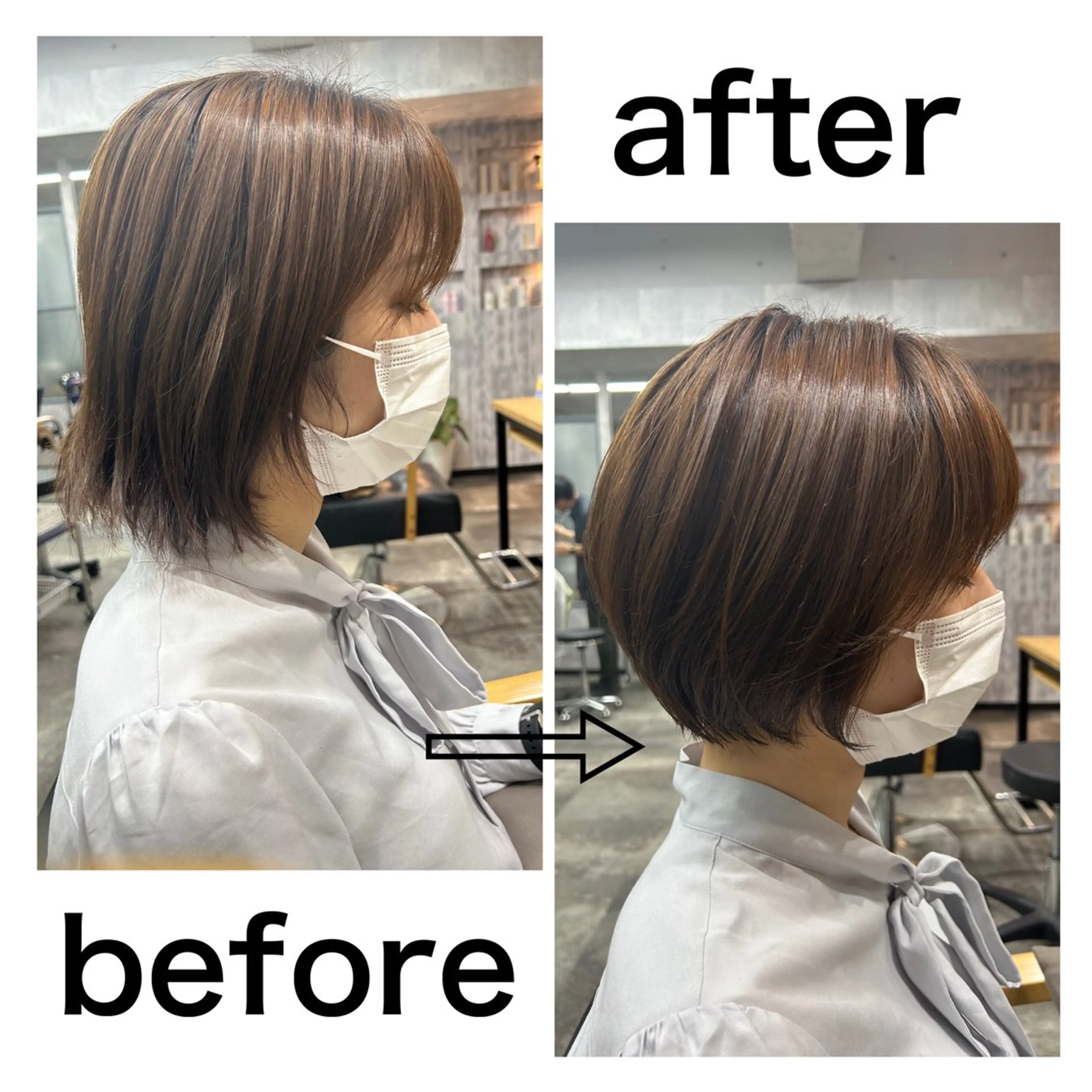 ショート ショートボブ ボブ ショートヘア 飯塚 沙衣のヘアスタイル