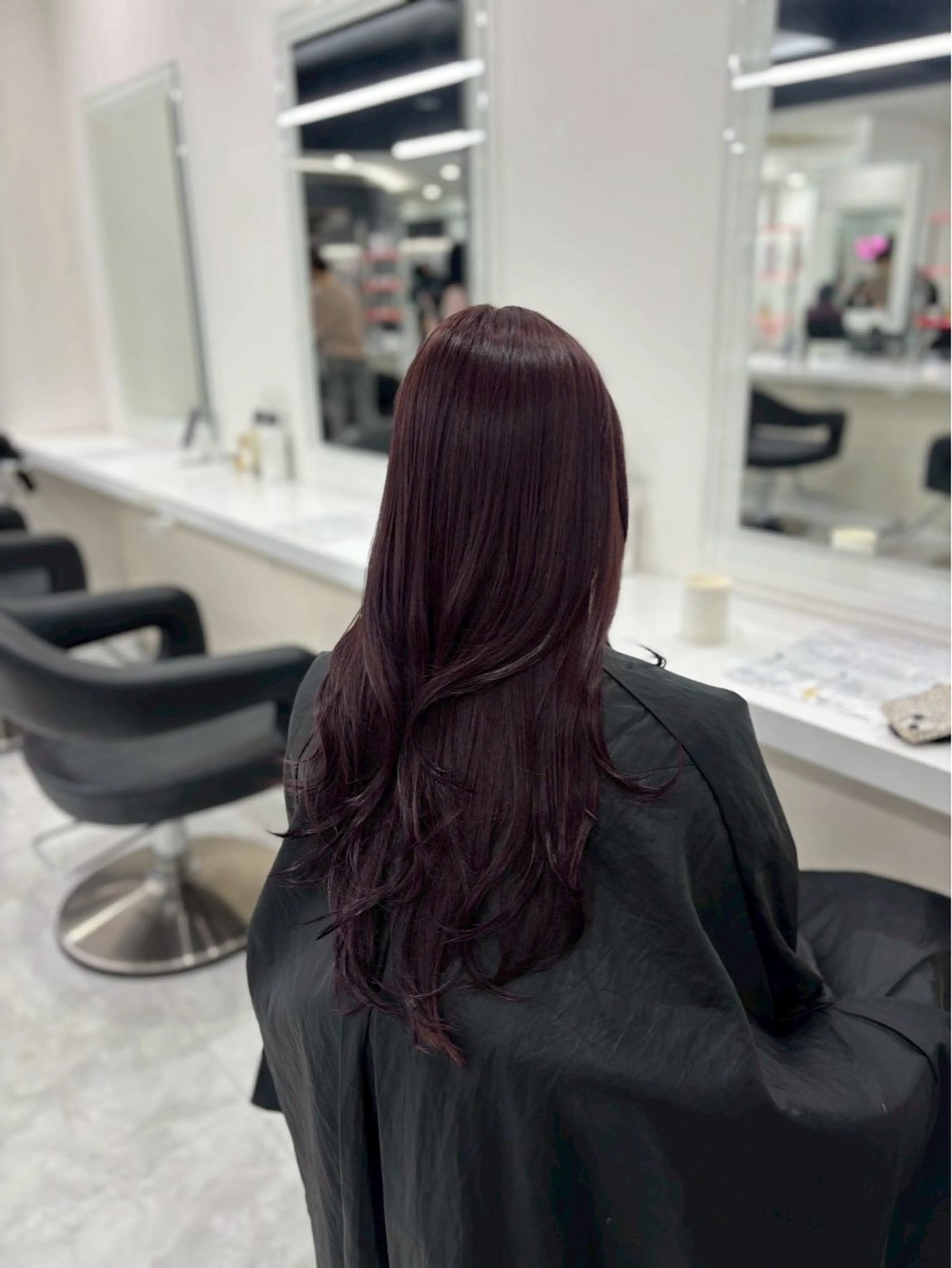 ロング カラー ヘアアレンジ ヘアカラー トリートメント 暖色・髪質改善🍒 吉武杏莉のヘアスタイル