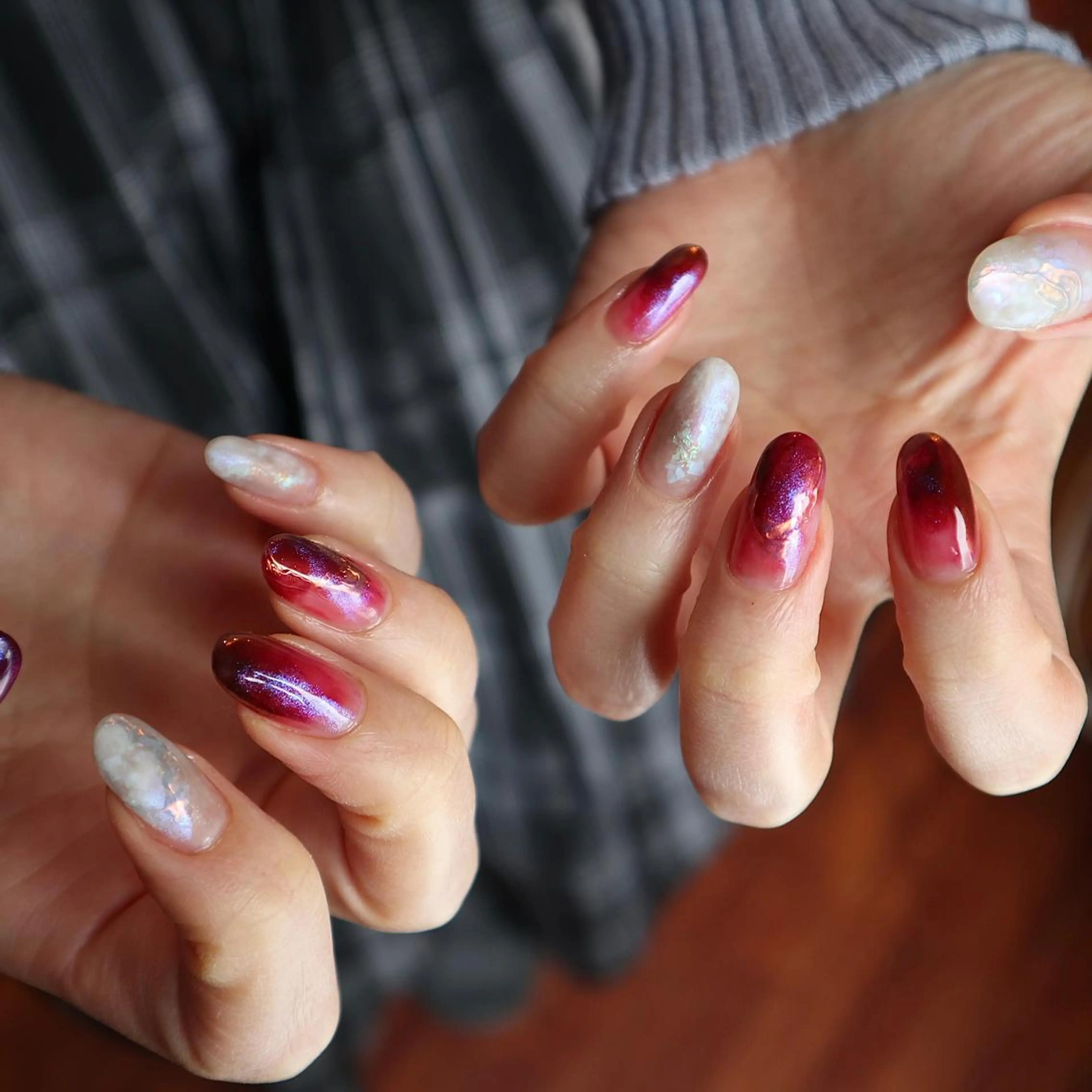 ネイル 持ち込み ニュアンスネイル スカルプネイル ハンドネイル 小河 仁美のネイルデザイン