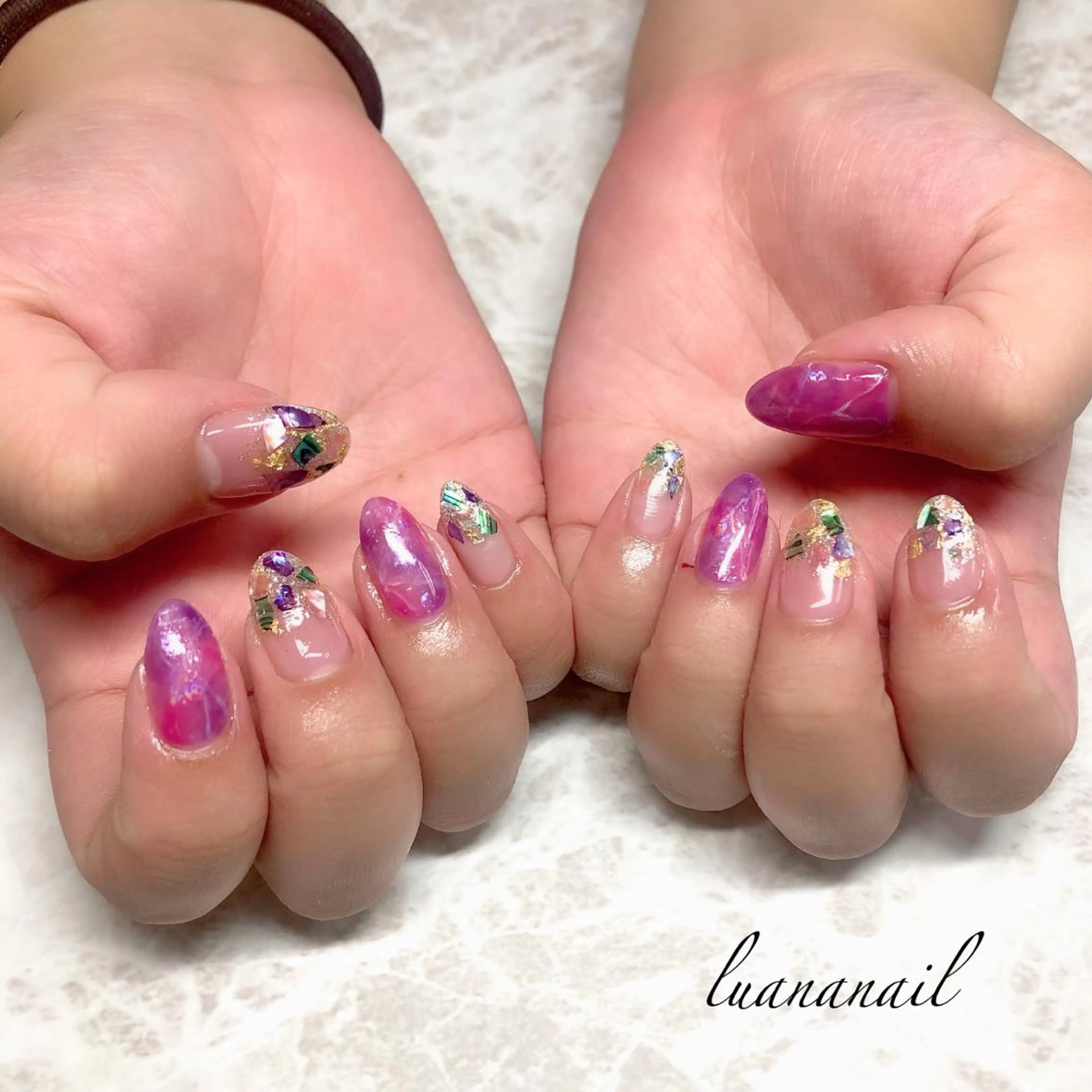 ネイル 大理石ネイル(マーブル) luana nailのネイルデザイン