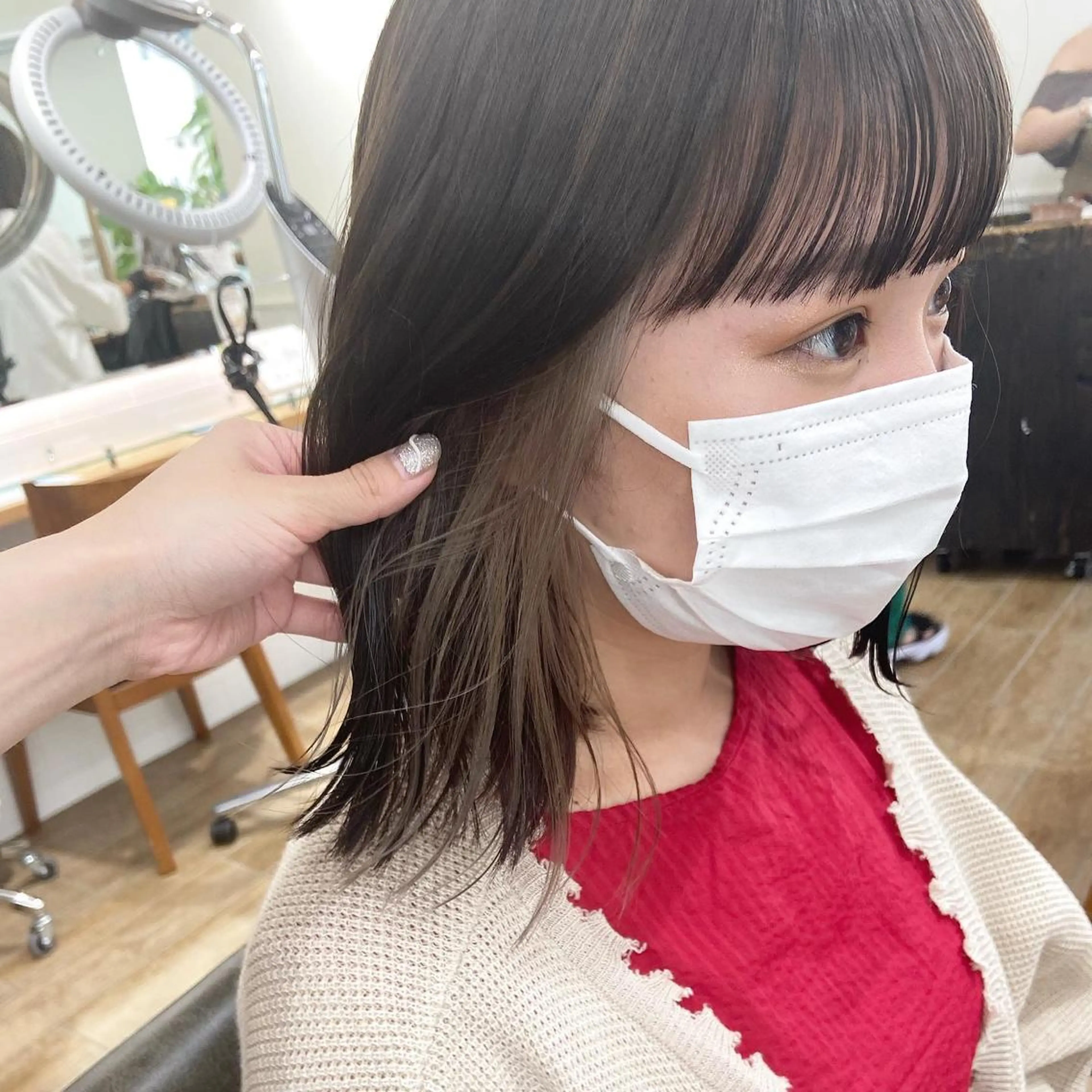 ミディアム カラー パーマ ヘアアレンジ メンズ キッズ ネイル マツエク・マツパ カット ヘアカラー トリートメント 横浜Bob美容師🤎 ERINAのヘアスタイル