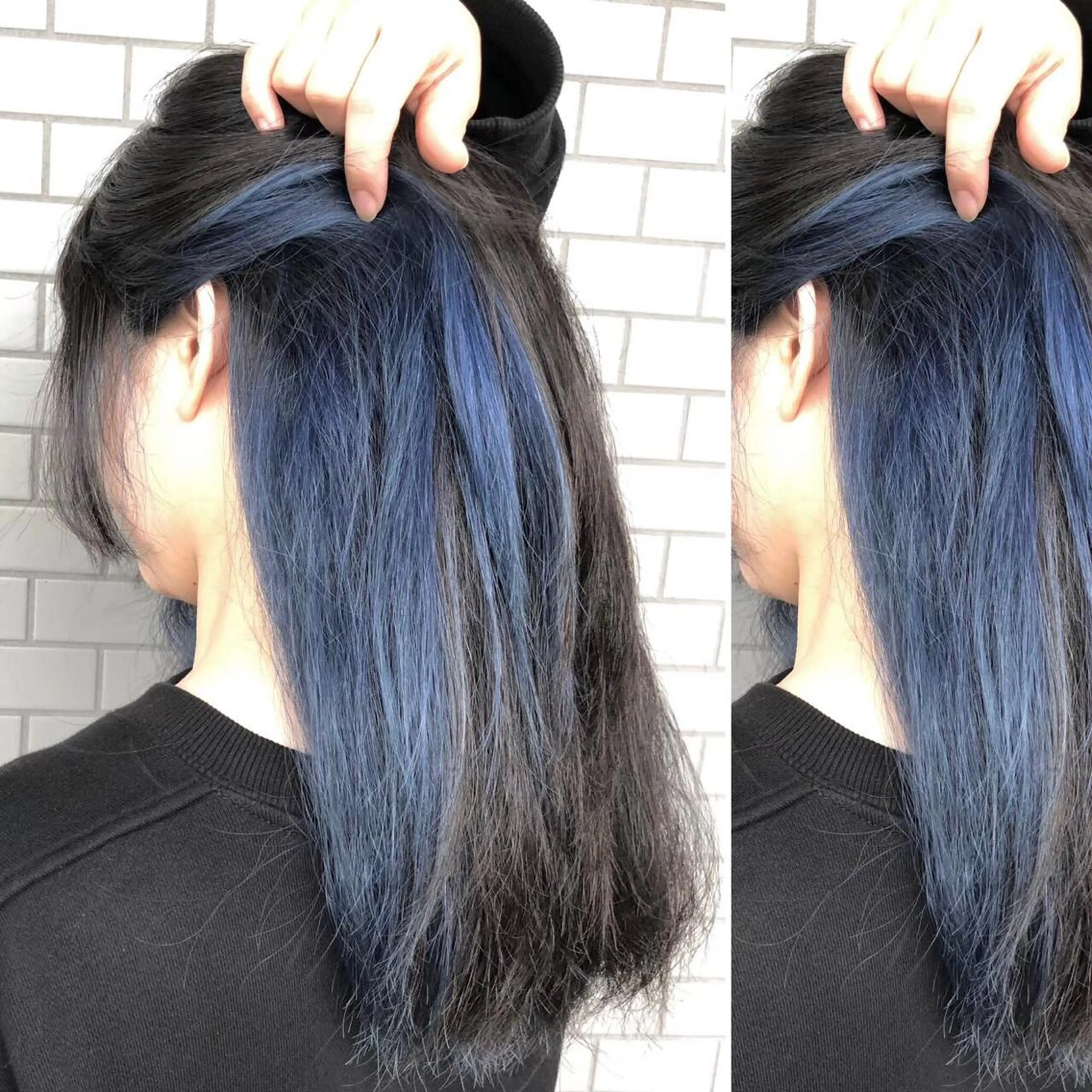セミロング カラー ヘアアレンジ メンズカット/波巻き TAKUMAのヘアスタイル