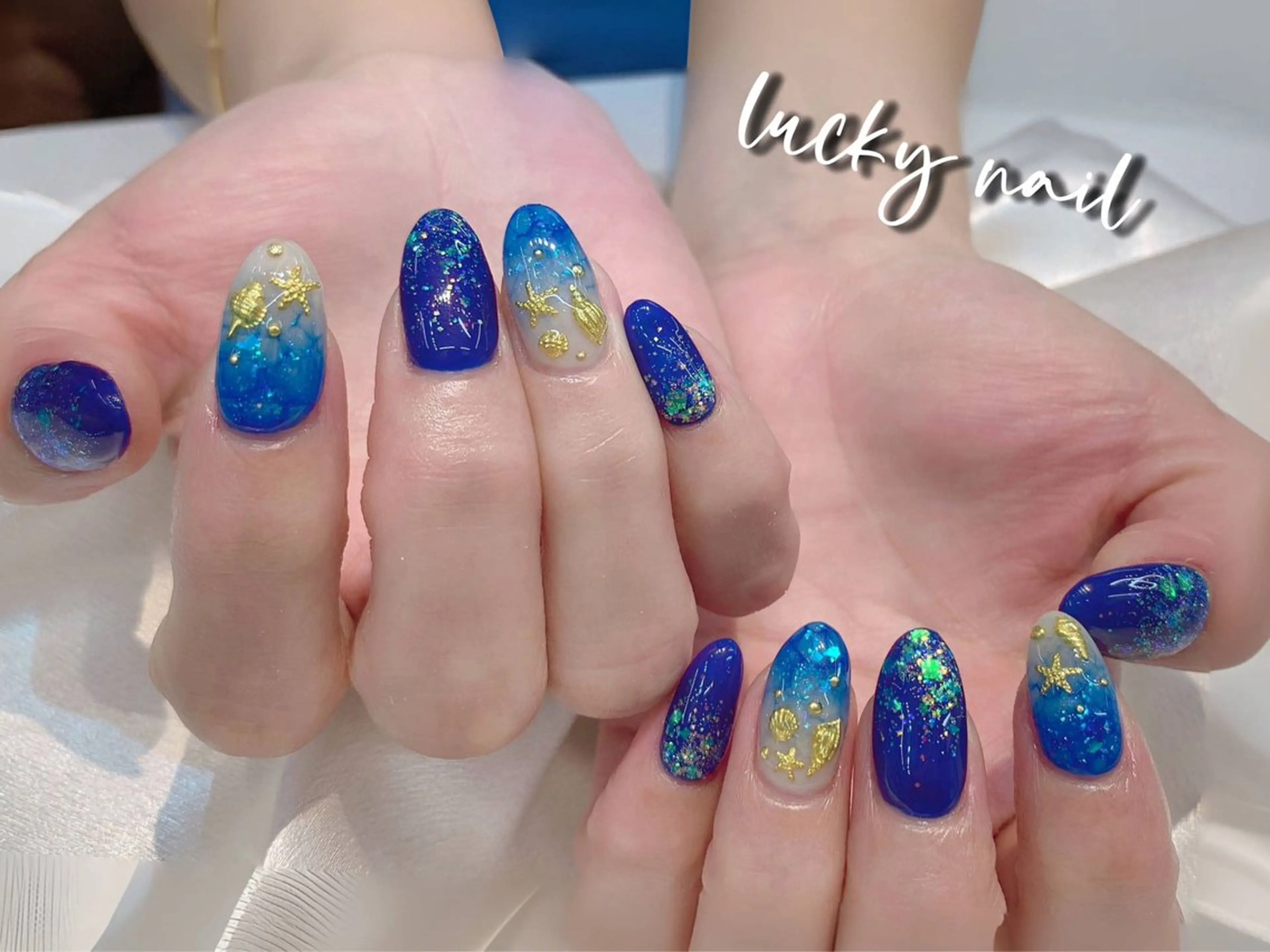 ネイル アートネイル チークネイル 長さ出し ジェルネイル マグネットネイル ハンドネイル ハンドケア Lucky nail  小林和希のネイルデザイン