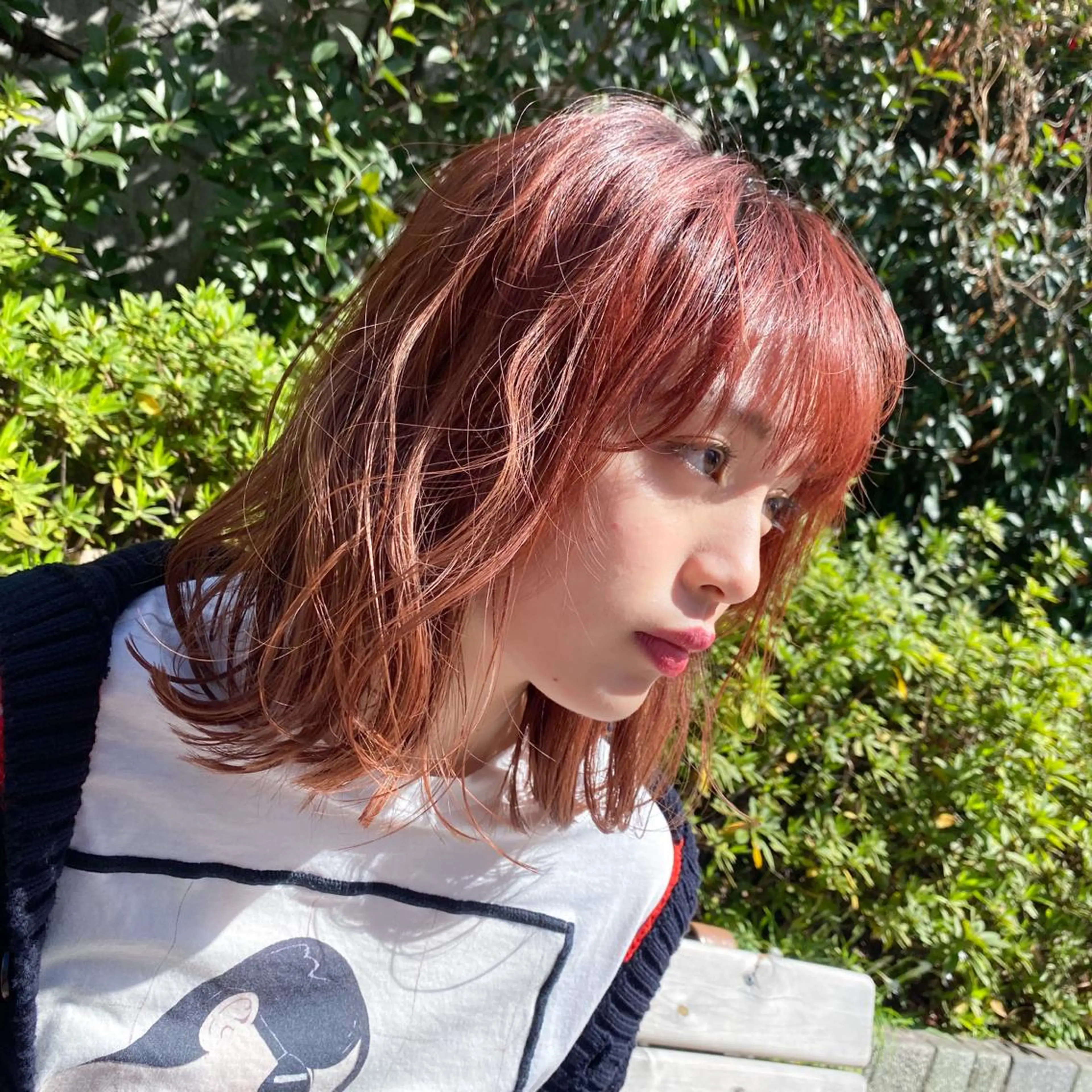 ミディアム カラー 艶髪ブリーチ 永井竜也のヘアスタイル