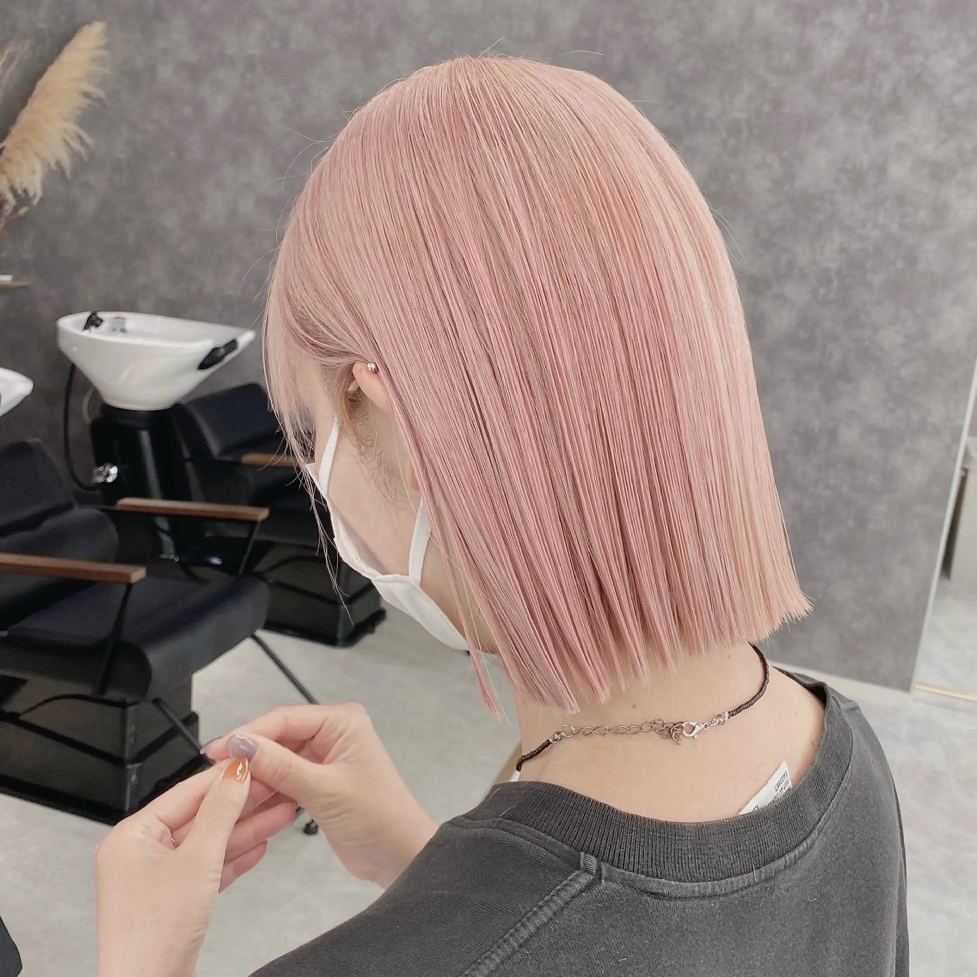 ショート カラー ヘアアレンジ 🎀韓国ヘア🎀 𝐬𝐚𝐫𝐚🎀のヘアスタイル