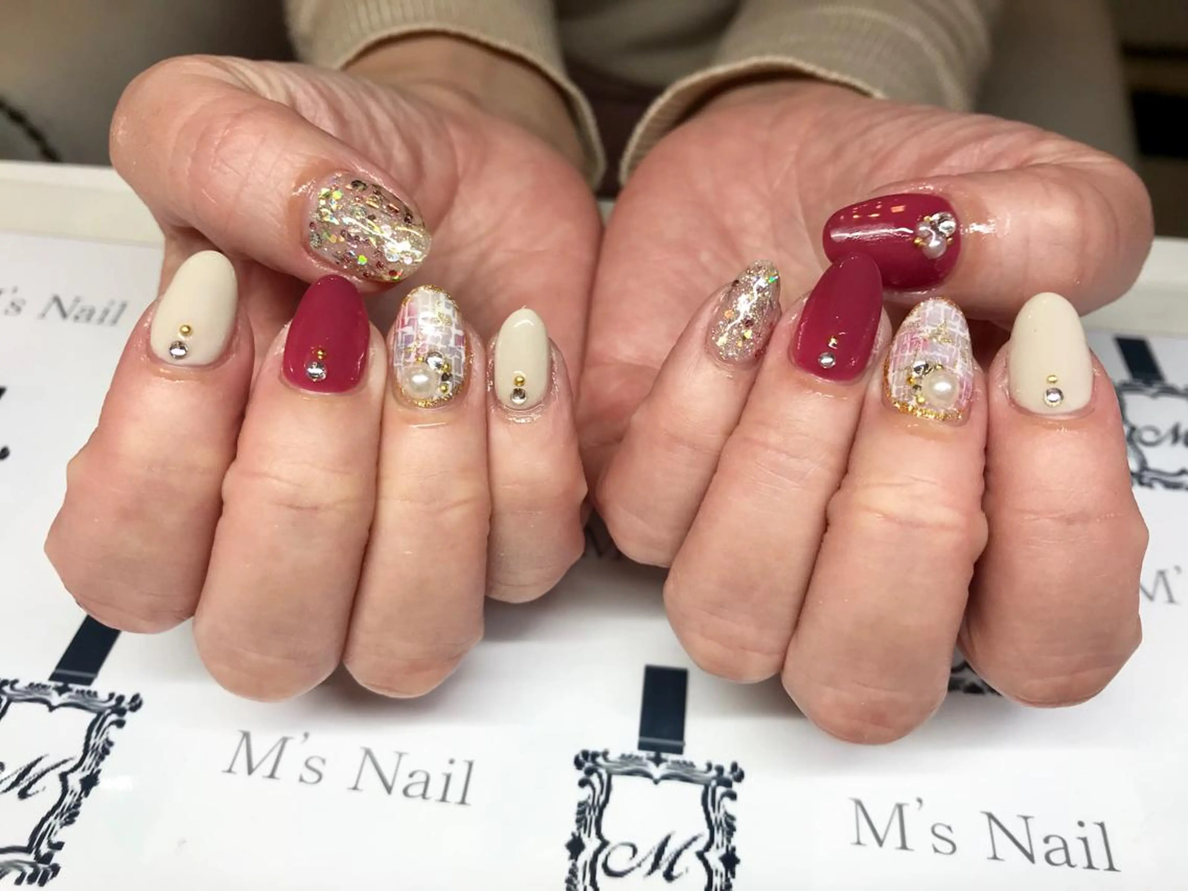 ネイル アートネイル ツイードネイル M's nail所属・M's nail ..のネイルデザイン