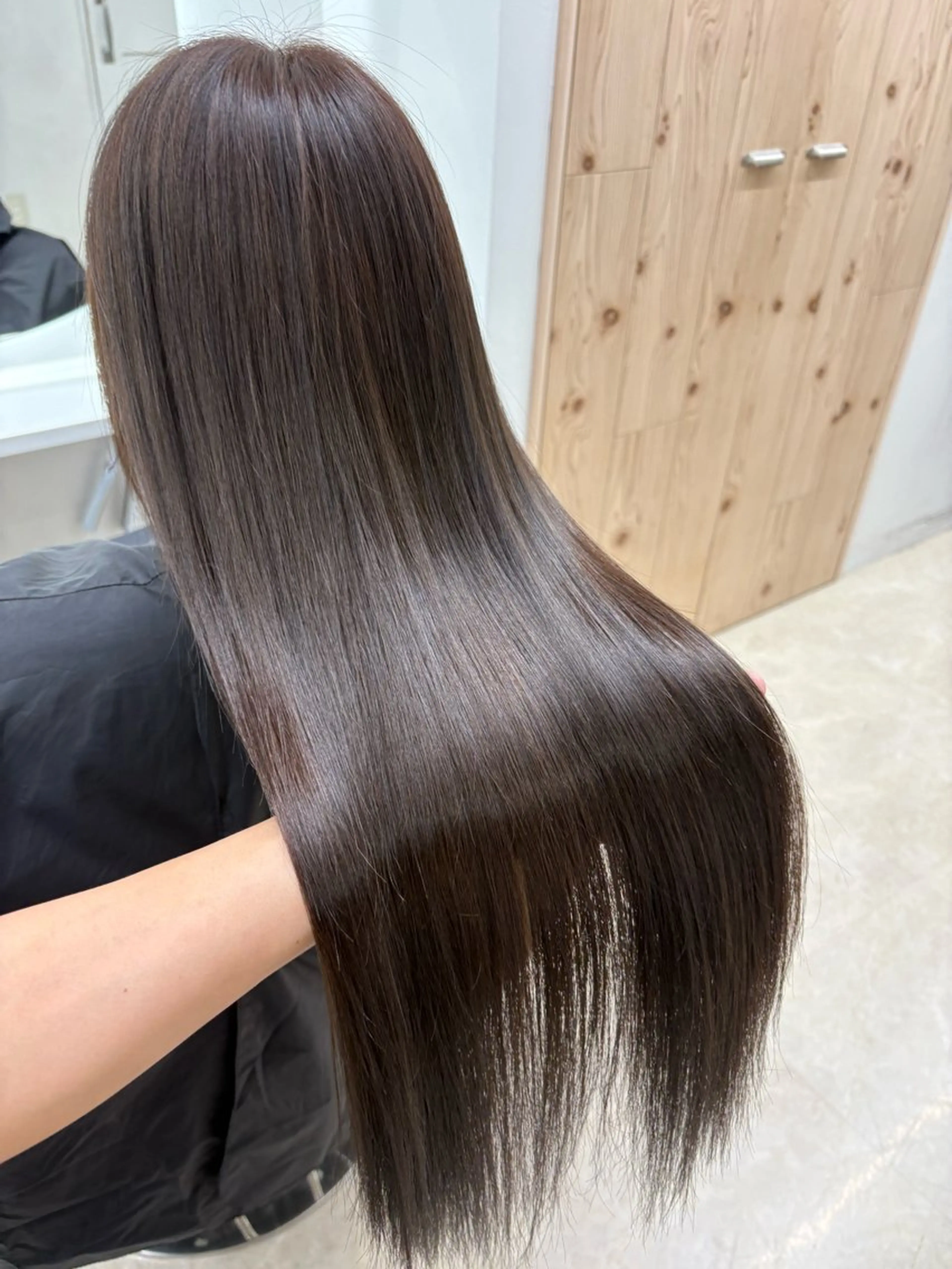 ミディアム カラー カット ヘアカラー トリートメント ヘアセット 新宿/韓国ヘア/ 髪質改善ストレートのヘアスタイル