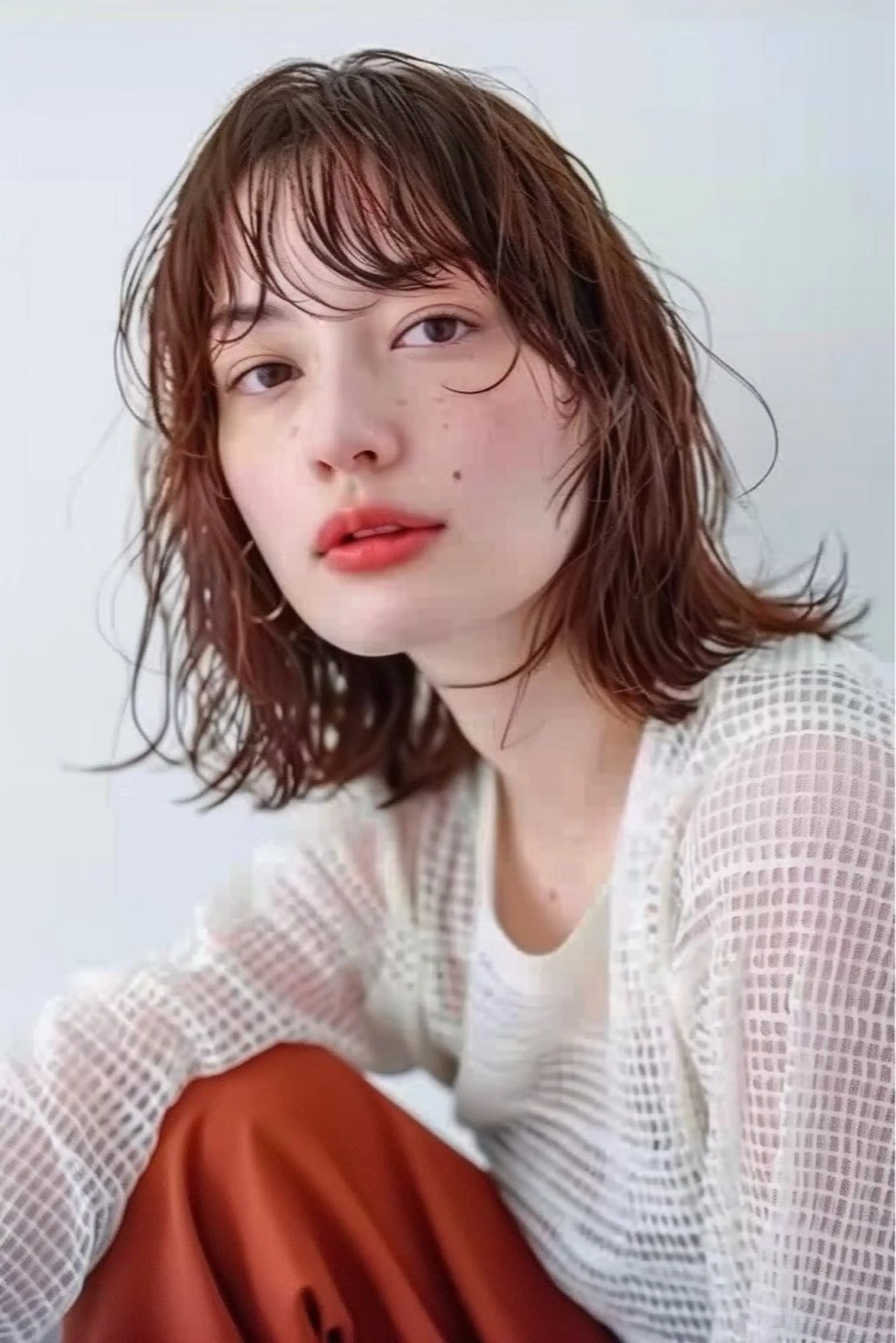 ミディアム カラー カット ヘアカラー トリートメント 最新ケアカラー 髪質改善/YUTOのヘアスタイル