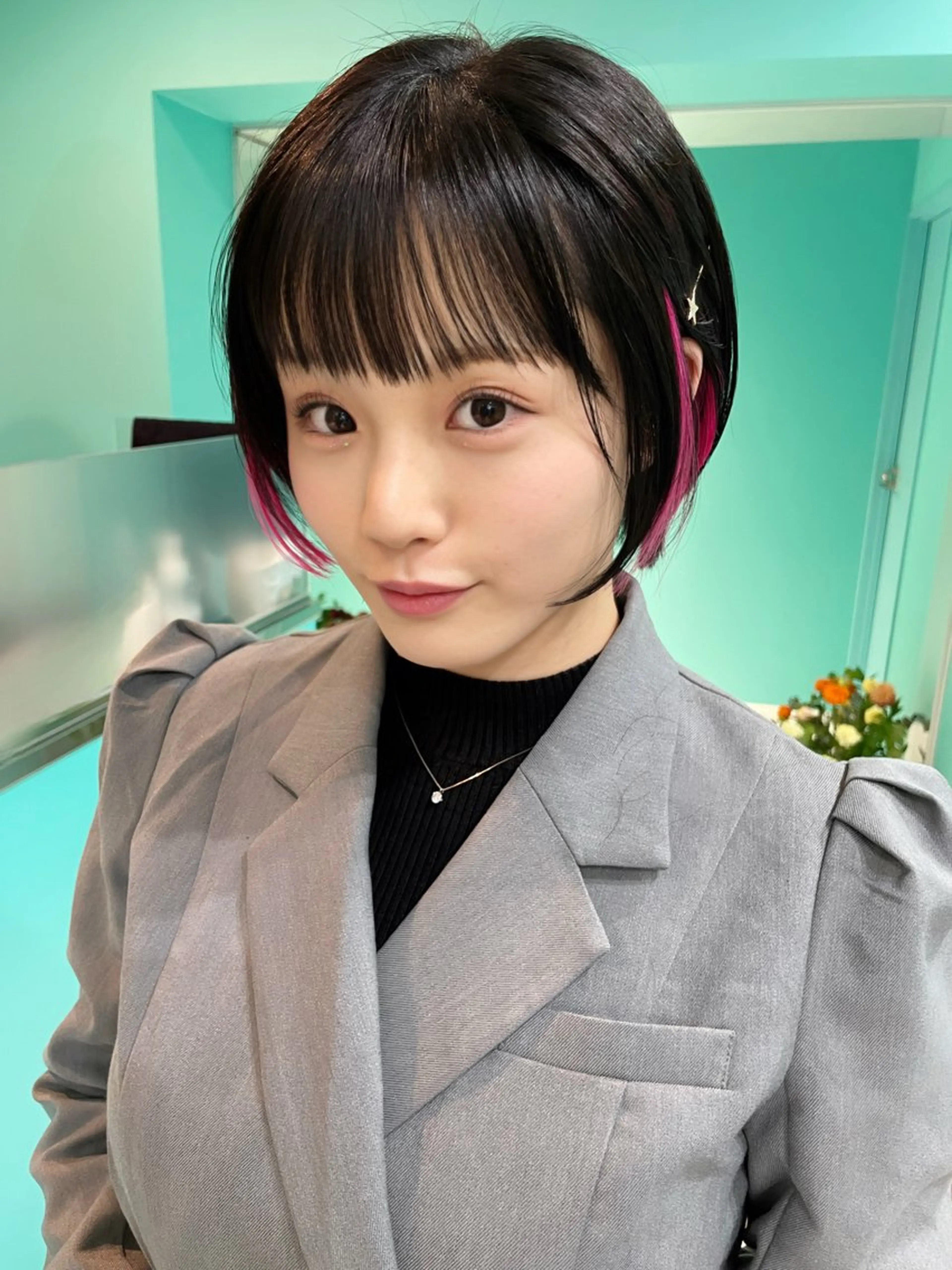 ショート カラー ブリーチ ダブルカラー エクステ カット エクステ 🫧ショート/ボブ 池袋西口・泡渕✂️のヘアスタイル
