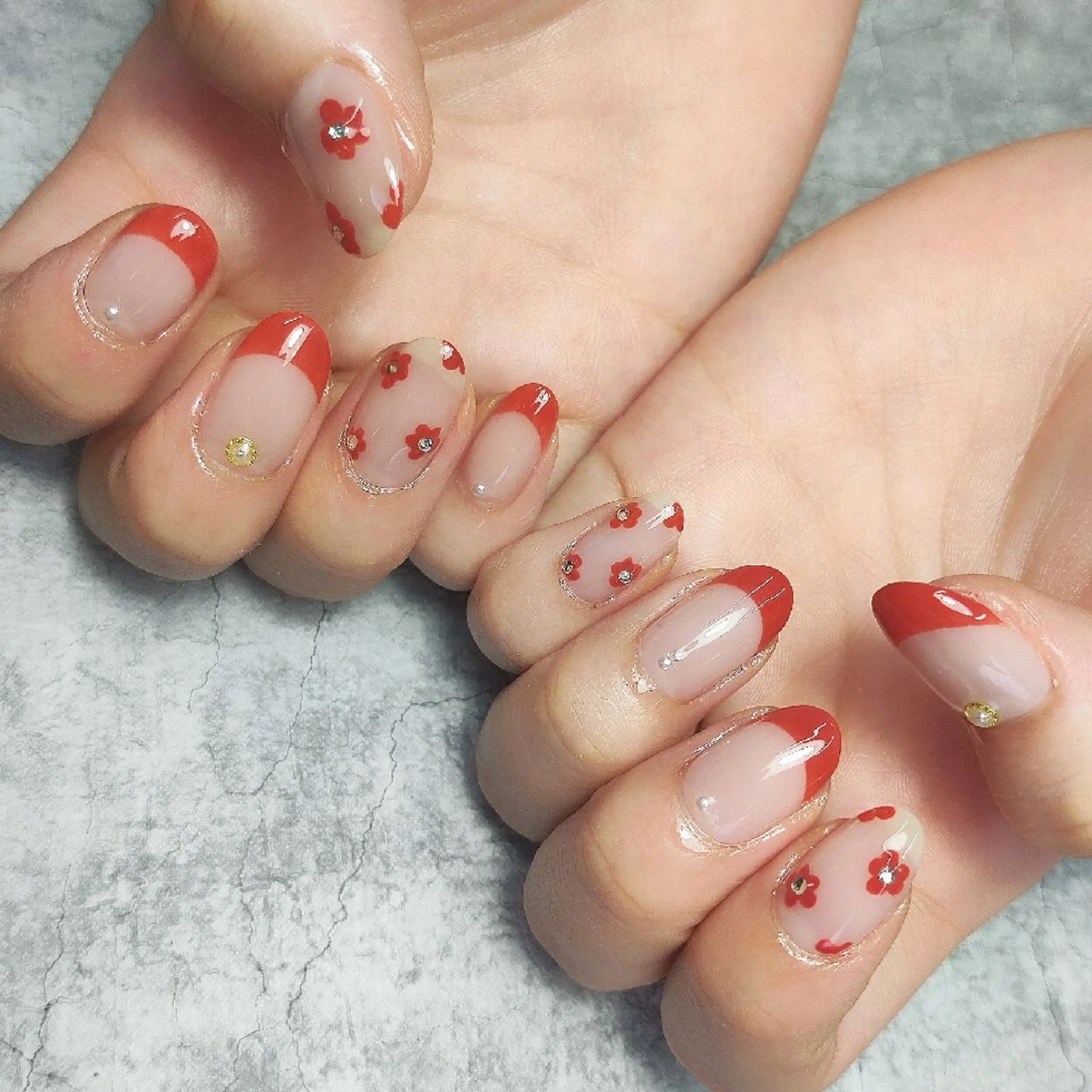 ネイル アートネイル フラワーネイル ハンドネイル 個人サロン saltnailのネイルデザイン