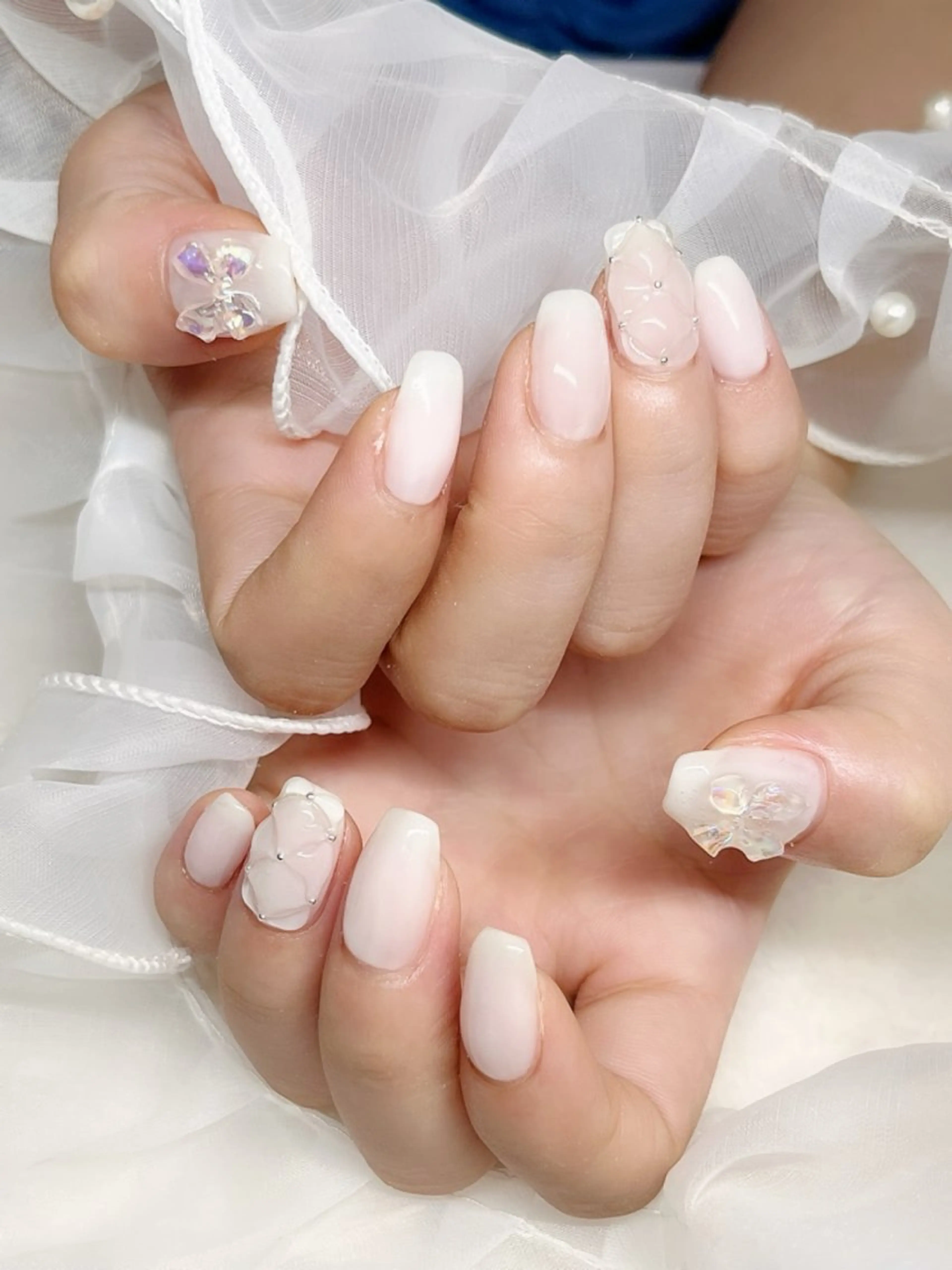 ネイル ハンドネイル AYU💅ワンホン& ゴテゴテネイルのネイルデザイン