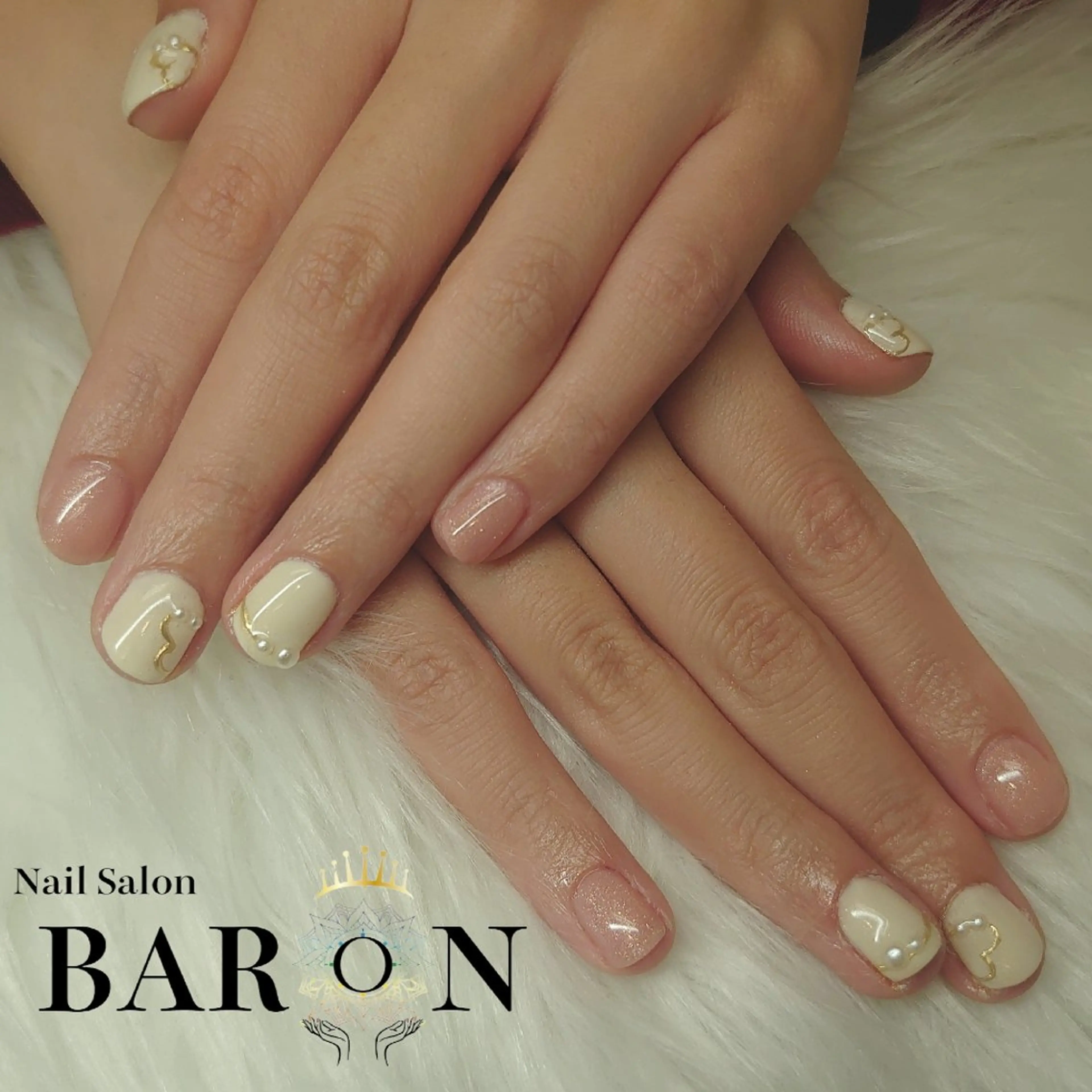 ネイル アートネイル ハート 持ち込み ♛BARON♛ AOIのネイルデザイン