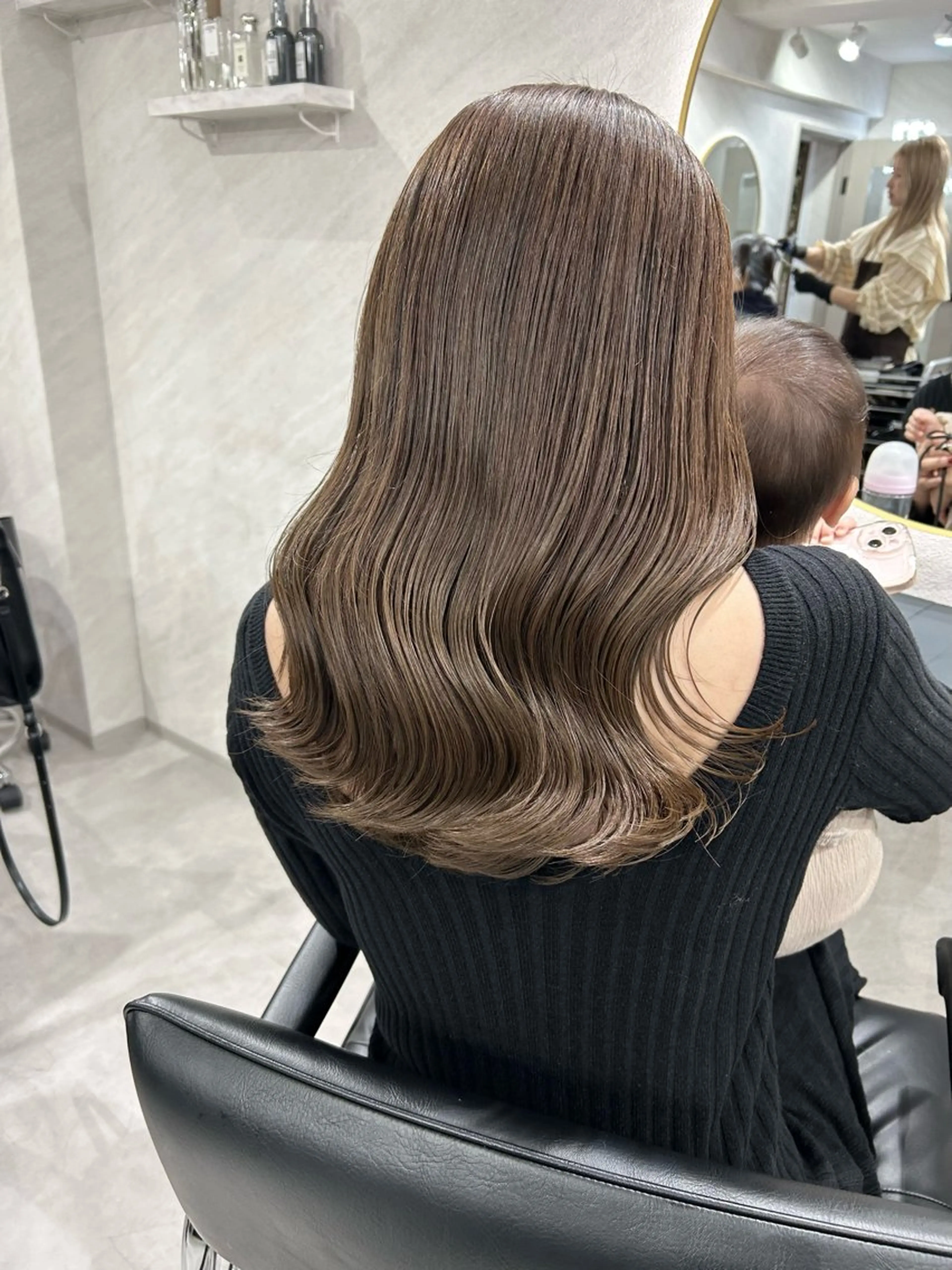 ロング カット ヘアカラー トリートメント 髪質改善will hairdesignのヘアスタイル