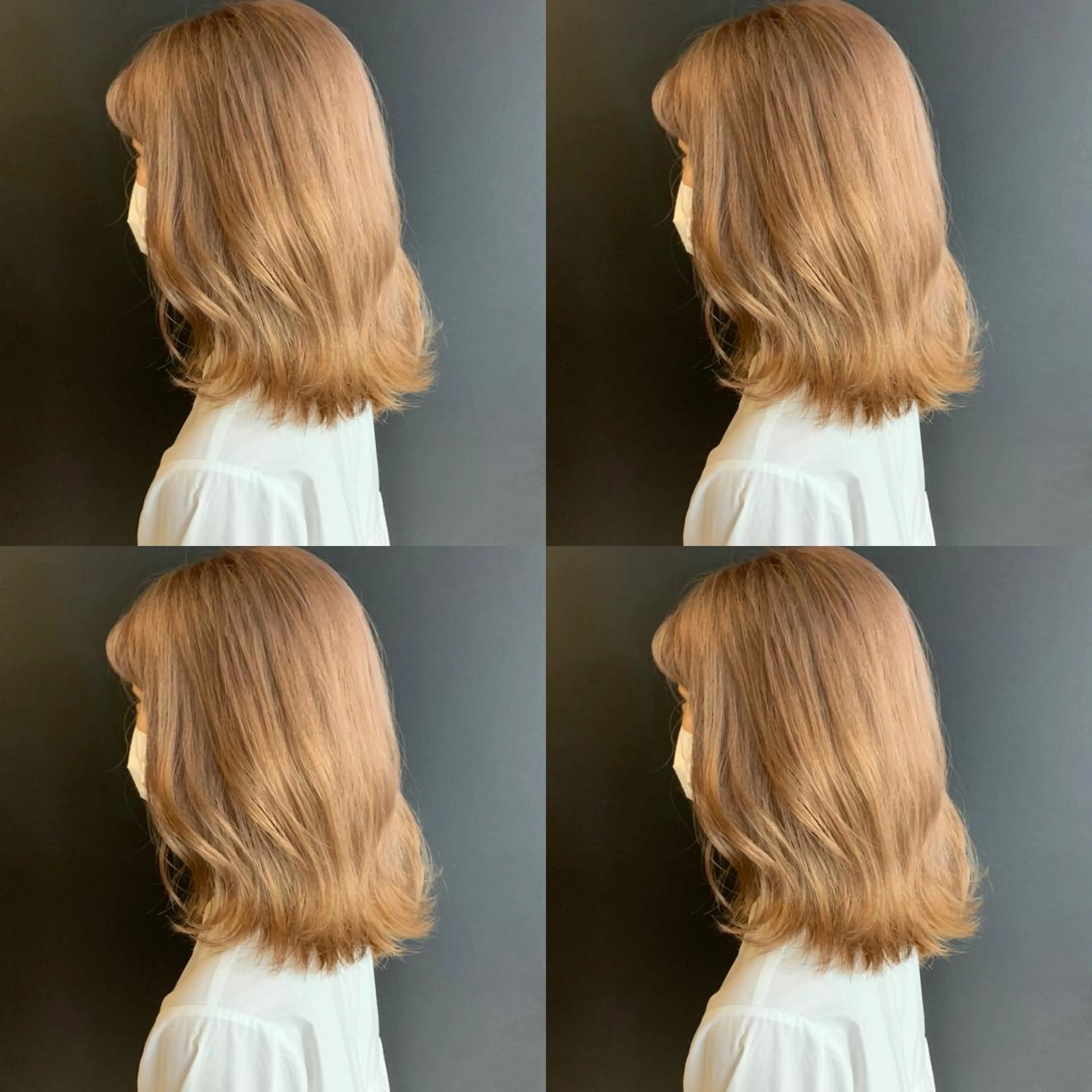 ミディアム カラー ベージュカラー オレンジ オレンジベージュ ✨髪質改善✖︎韓国 レイヤー✨ナカムラのヘアスタイル