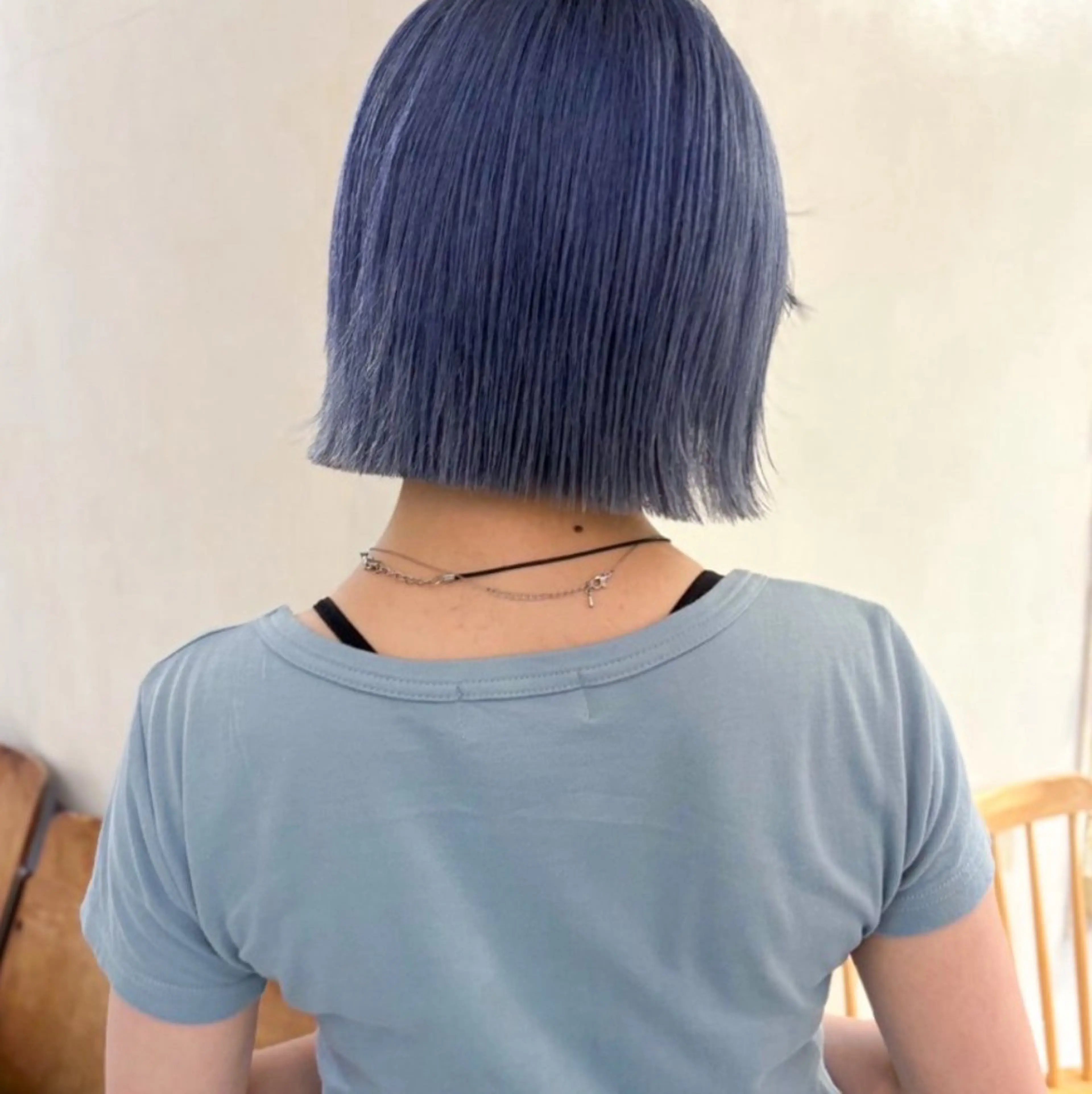 ショート カラー ブルーカラー ネイビーカラー ボブ カット ヘアカラー ﾘｭｳﾄ/ボブ/ レイヤー/ブリーチのヘアスタイル