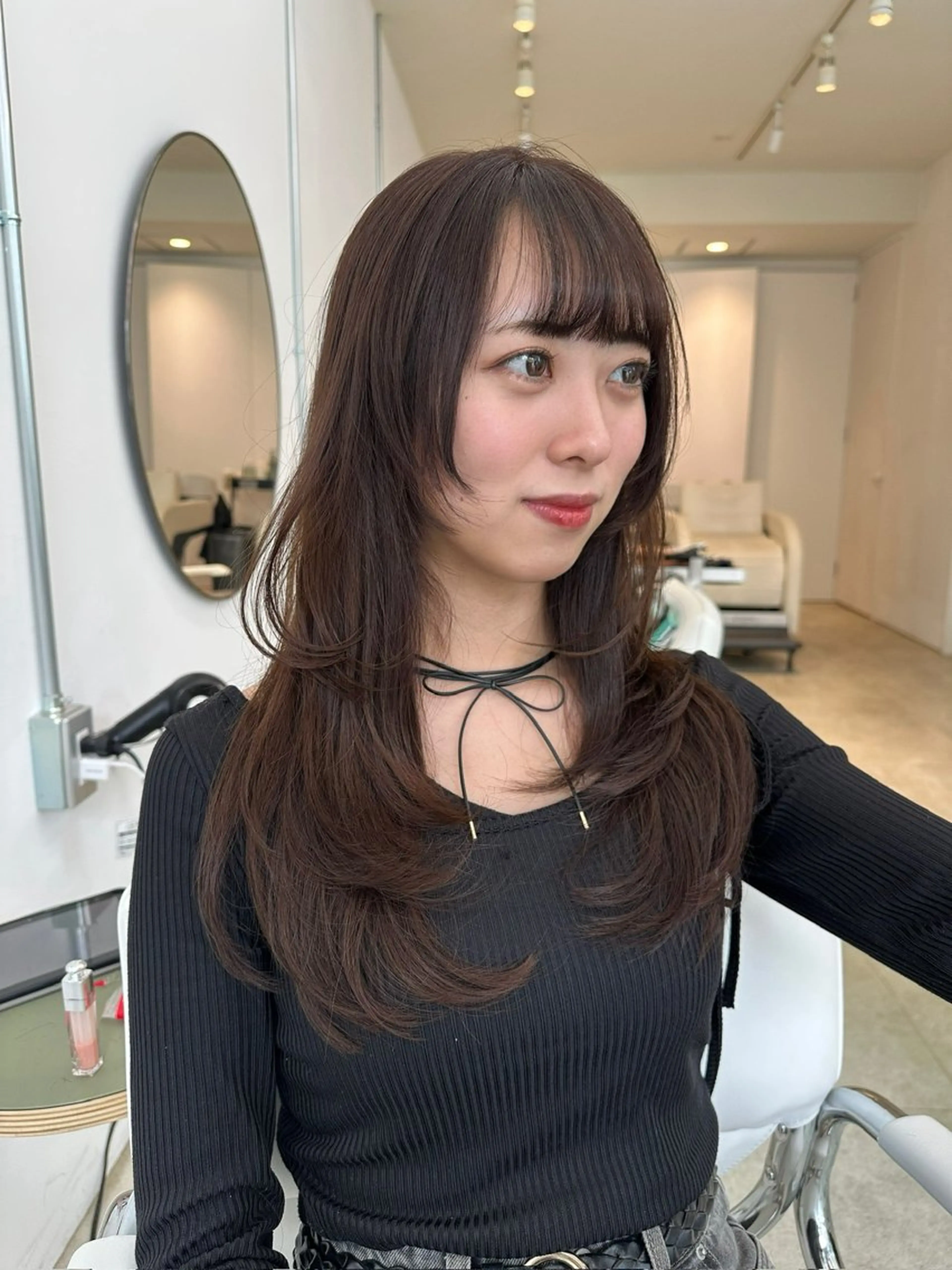 セミロング レイヤーカットx 透明感カラー🌟のヘアスタイル