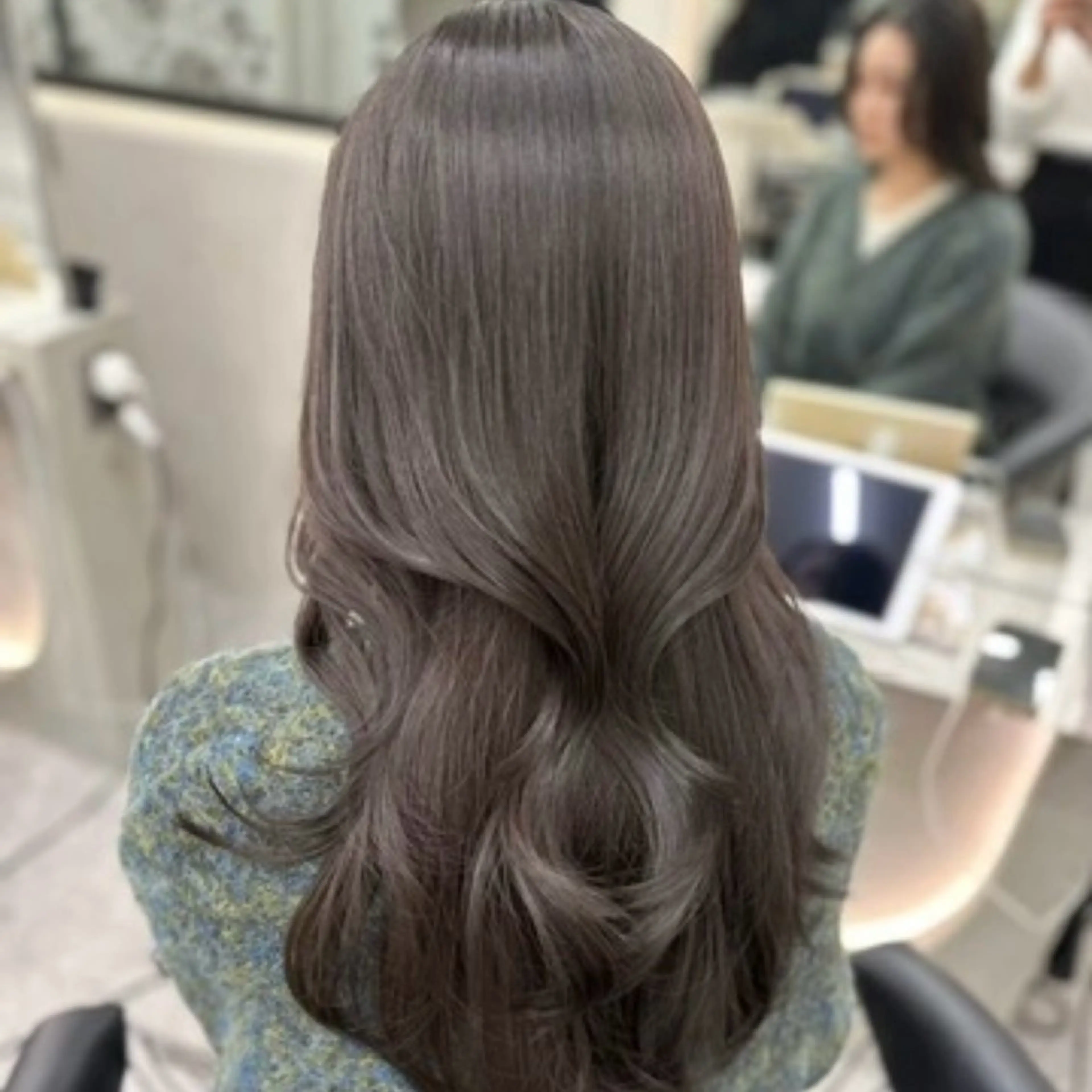 ロング カラー ブリーチ グレージュ ブリーチなしカラー ヘアカラー 🍒ブリーチなしカラ ー／Sakura🍒のヘアスタイル