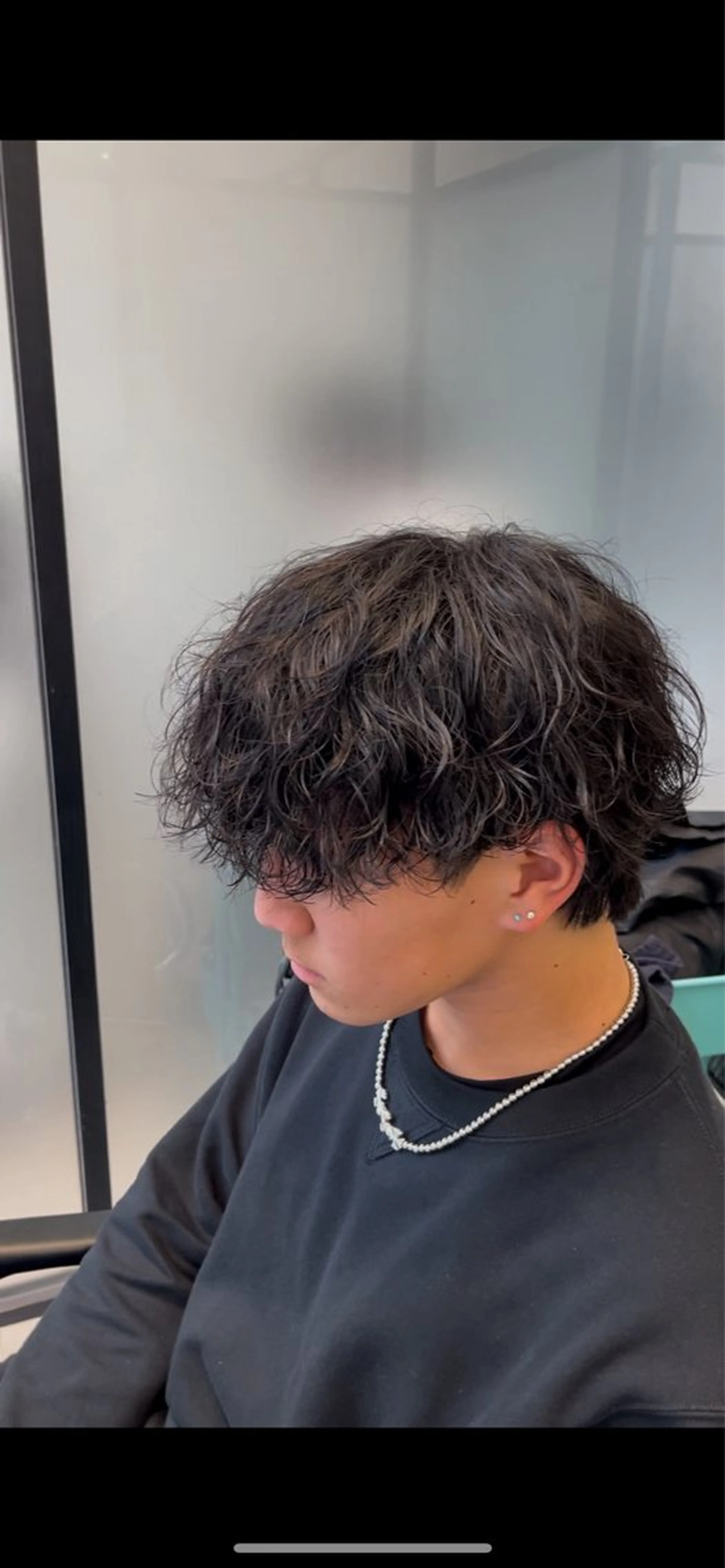 ショート パーマ メンズ メンズパーマ カット パーマ 心斎橋/メンズパーマ ブリーチ/ハイトーンのヘアスタイル