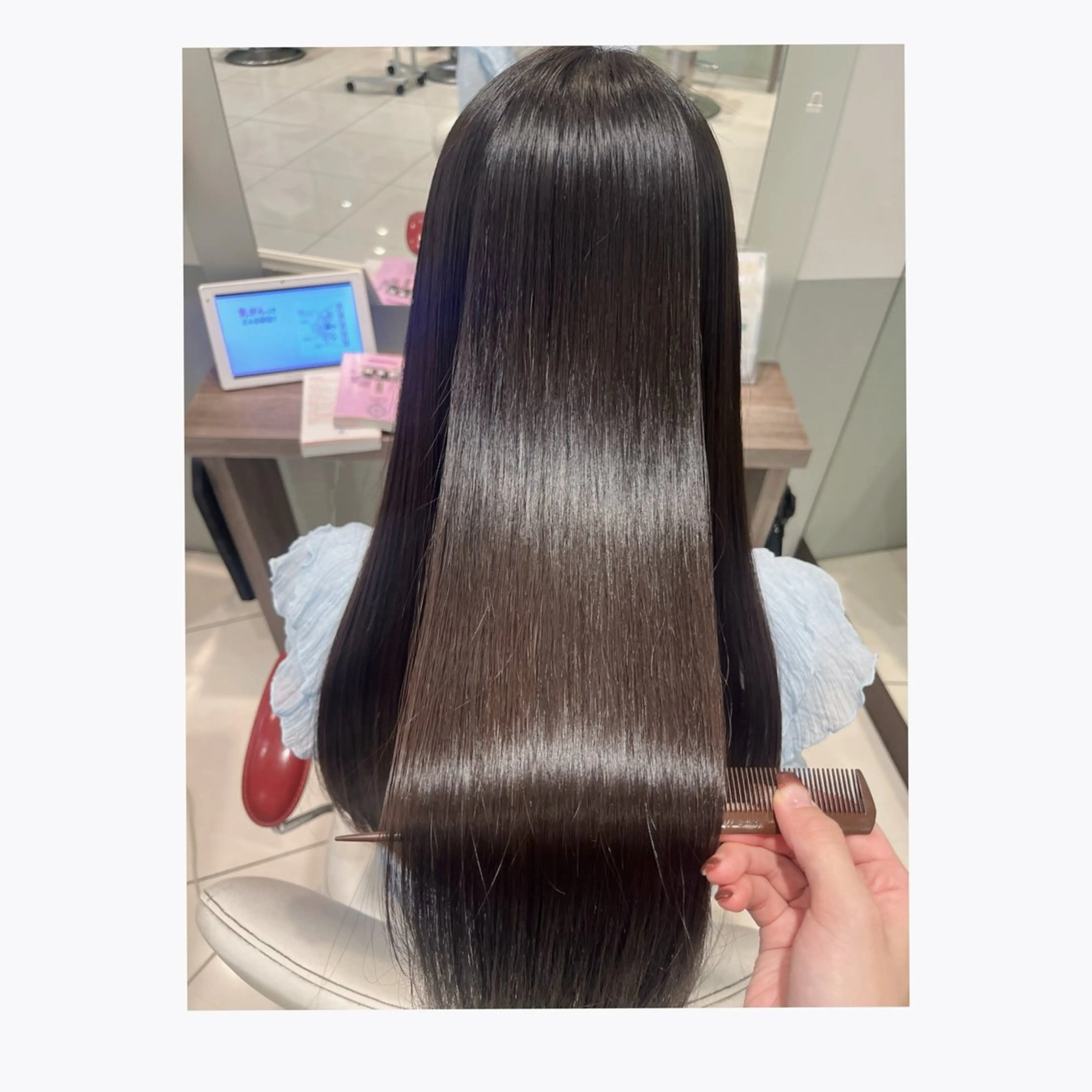 ロング ロング カット 縮毛矯正 塚田 美幸のヘアスタイル