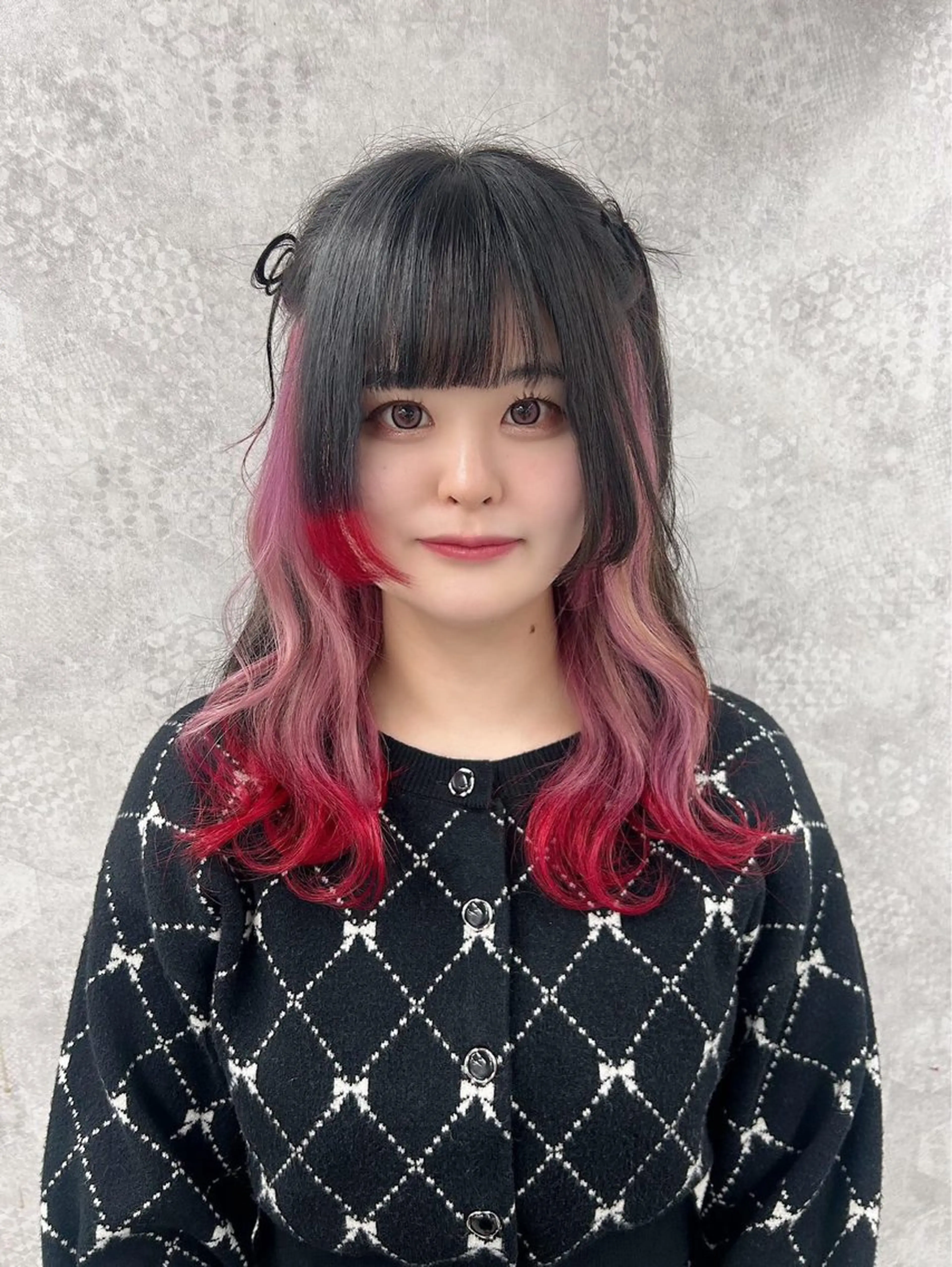 セミロング カラー ヘアアレンジ 💕誰より可愛い💕 ピンク🎀YUUKAのヘアスタイル