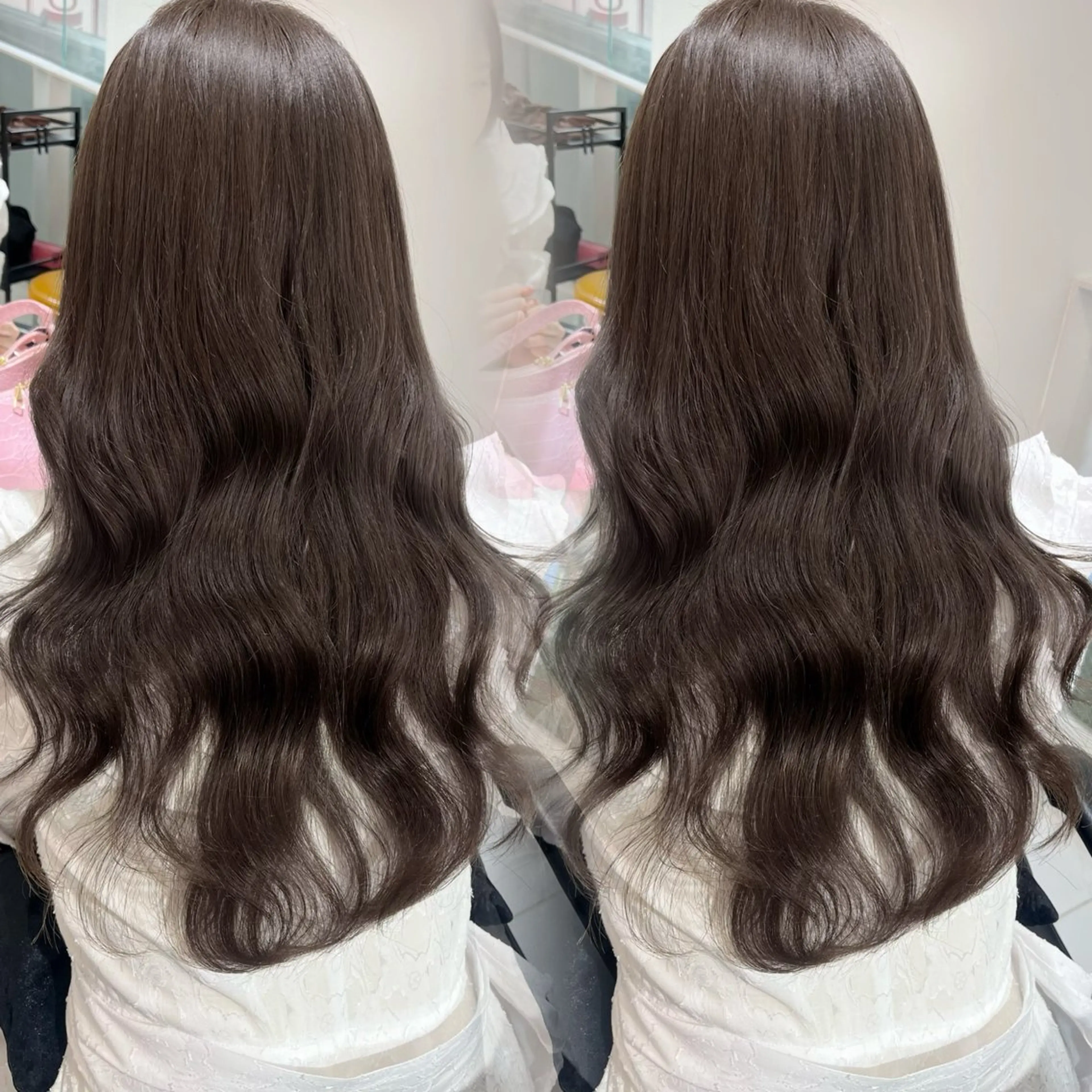 セミロング カラー カット ヘアカラー 韓国ヘア🎀艶髪 /渋谷/Manaeのヘアスタイル