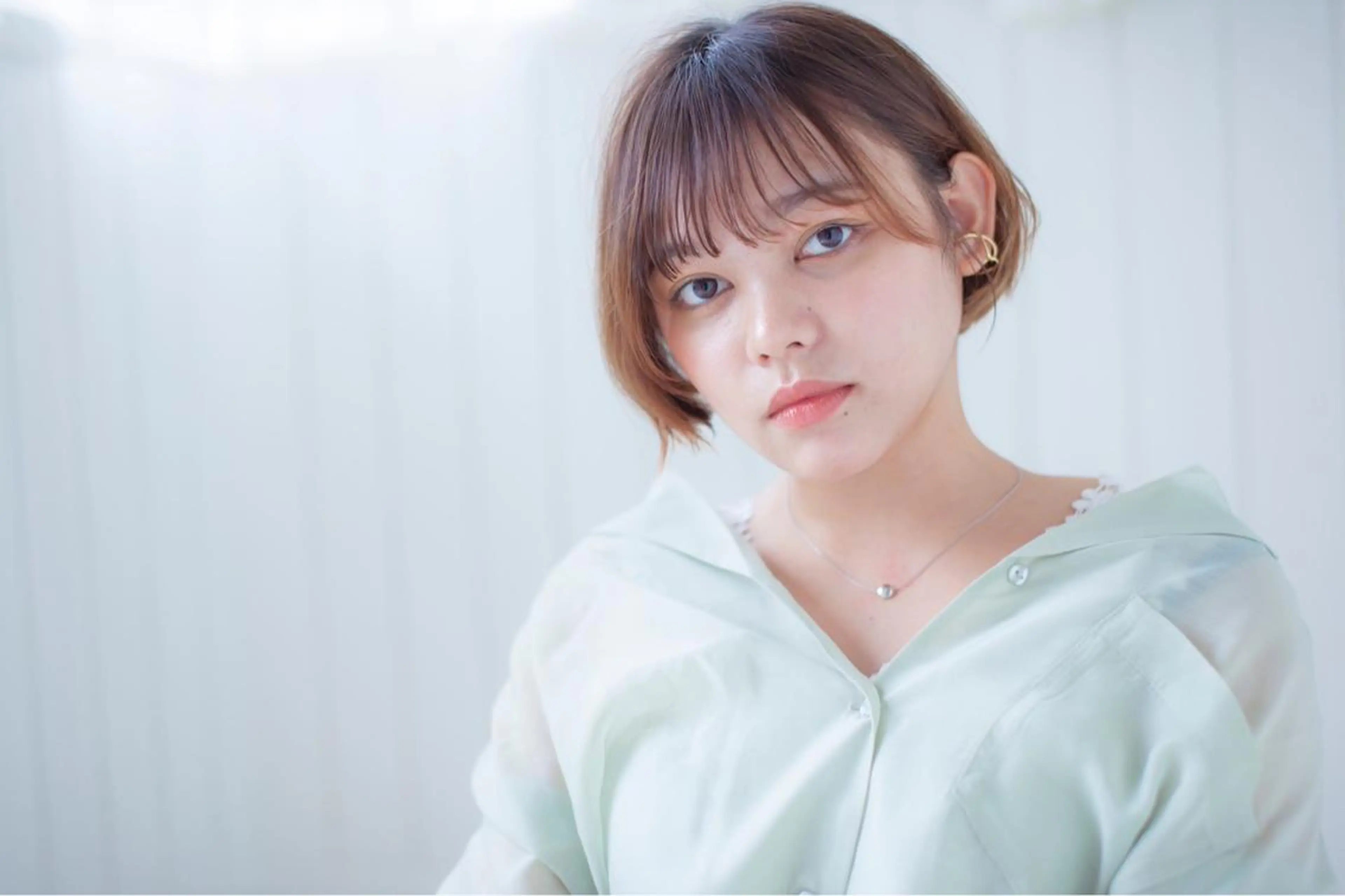 ショート カラー 透明感カラー ボブ カット ヘアカラー ショート✂︎宮川 公透のヘアスタイル
