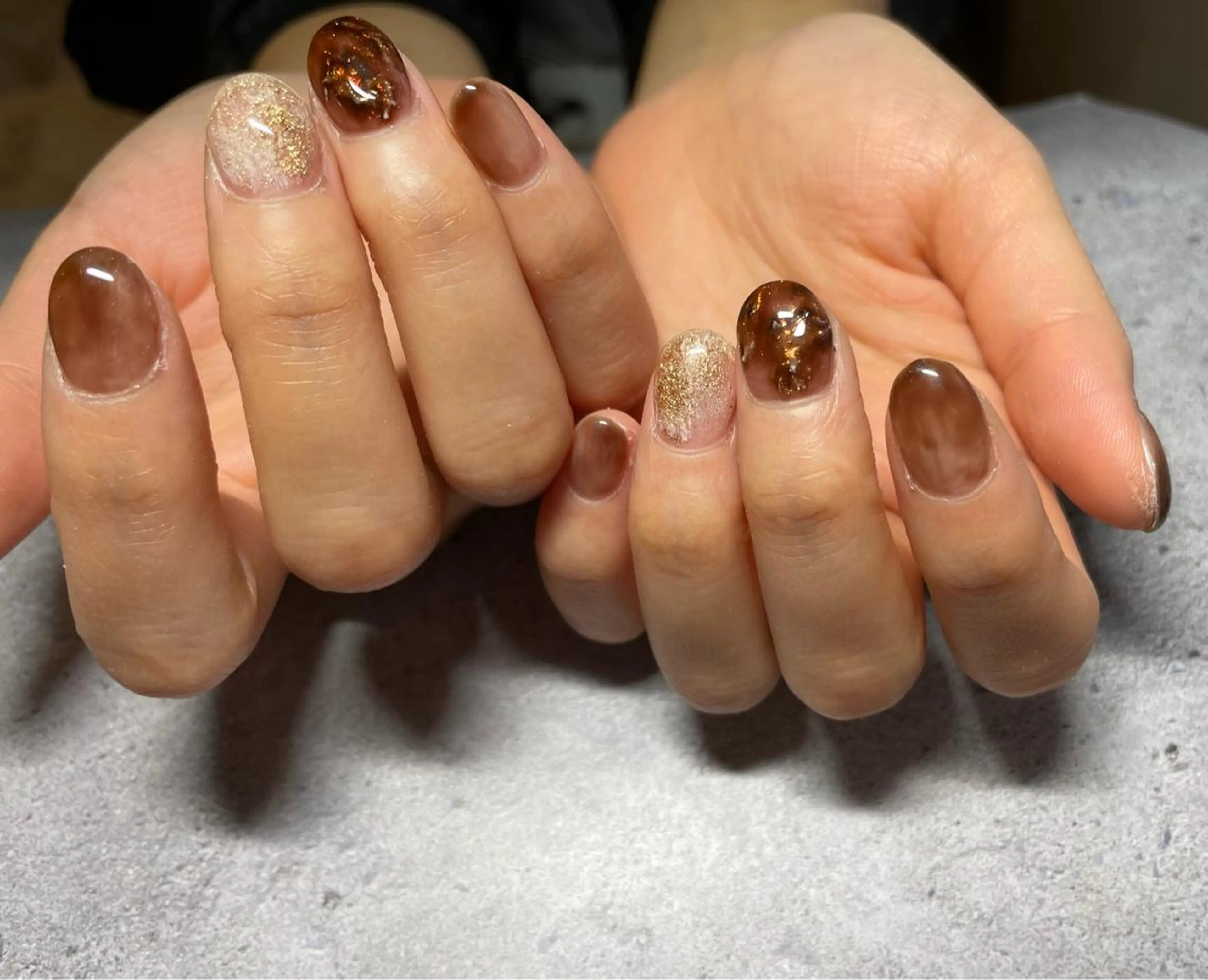 ショート ネイル ニュアンスネイル Crescent Eye濱谷のネイルデザイン