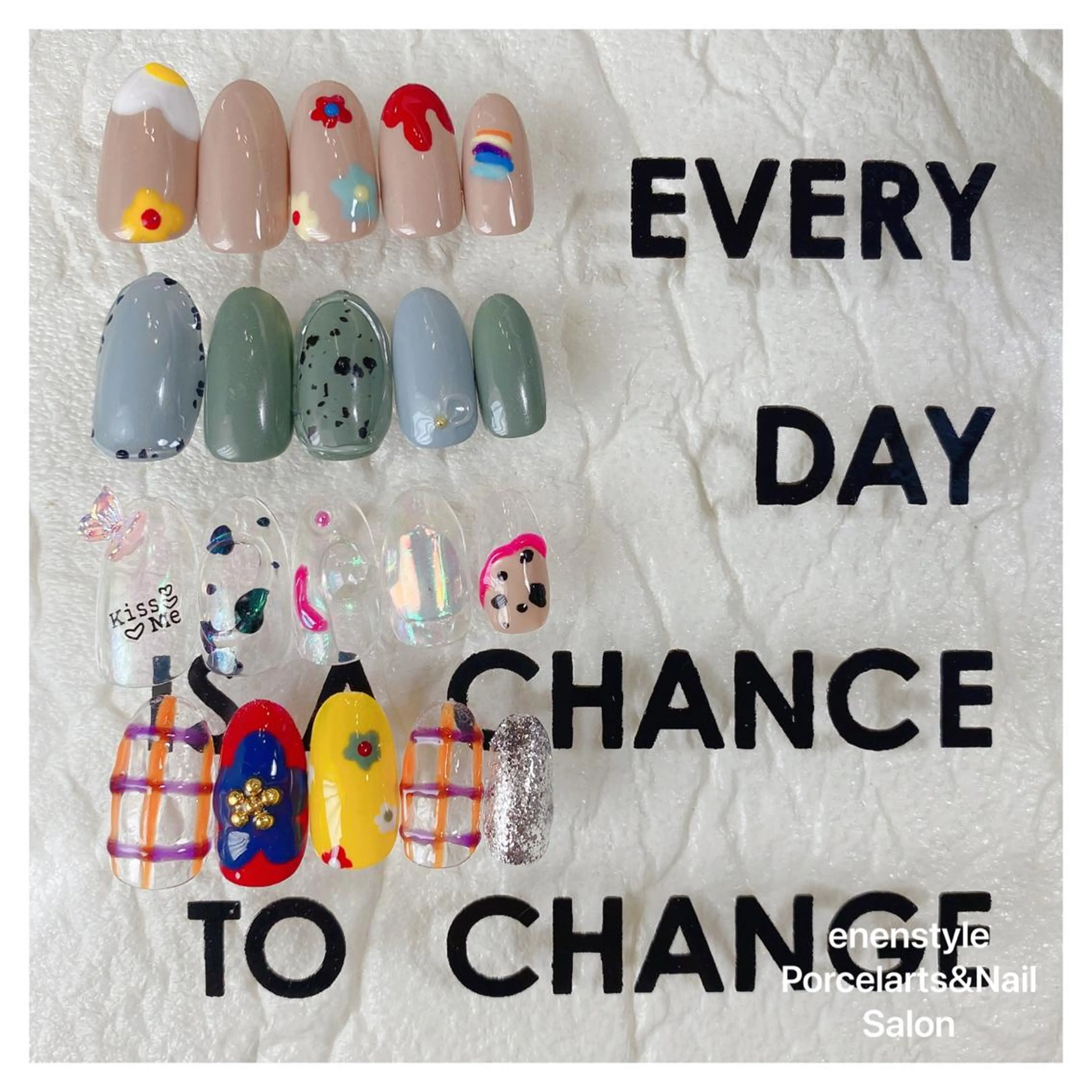 ミディアム ネイル 👑enen style👑のネイルデザイン